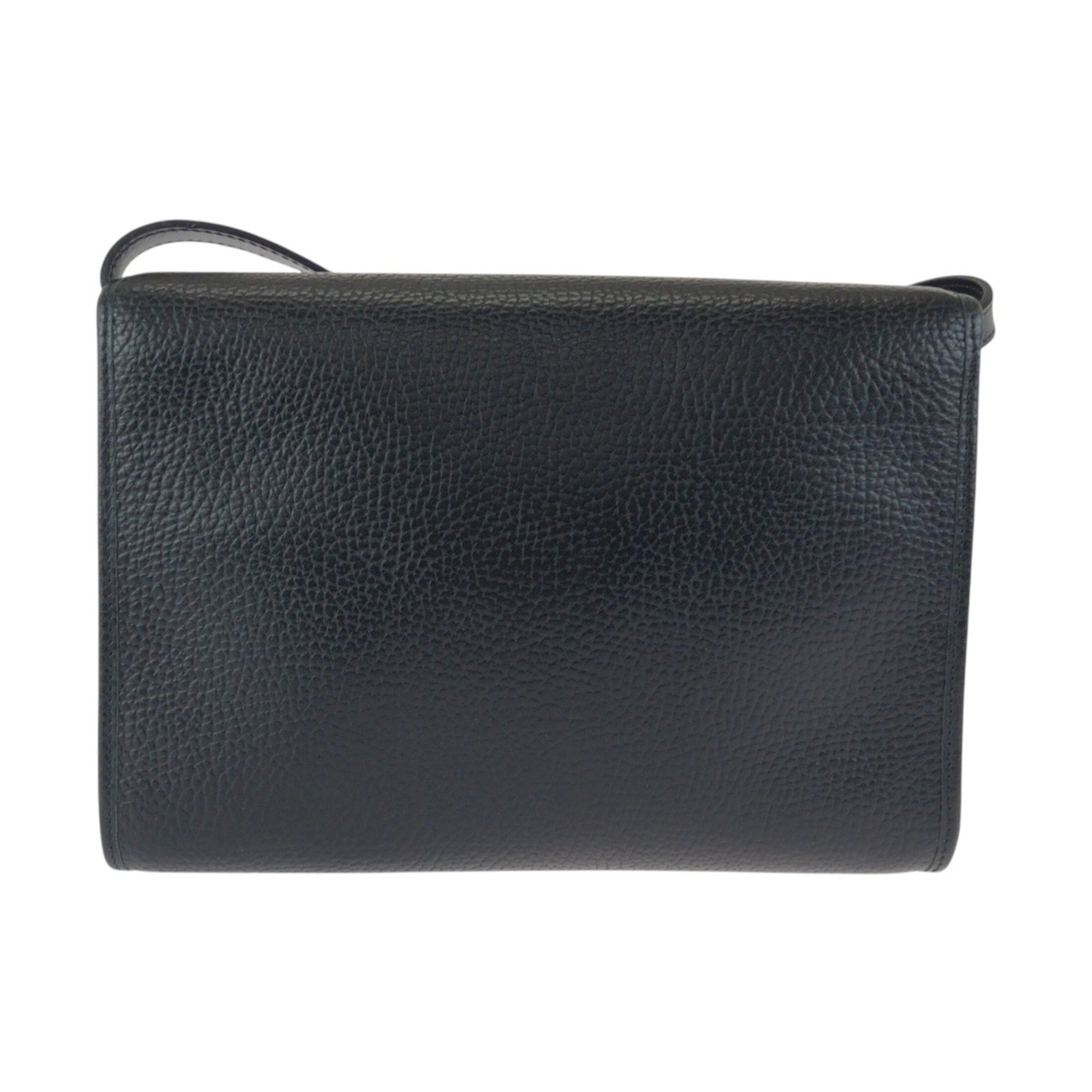 Christian Dior Black Leather Pochette Shoulder Bag (Pre-Owned)