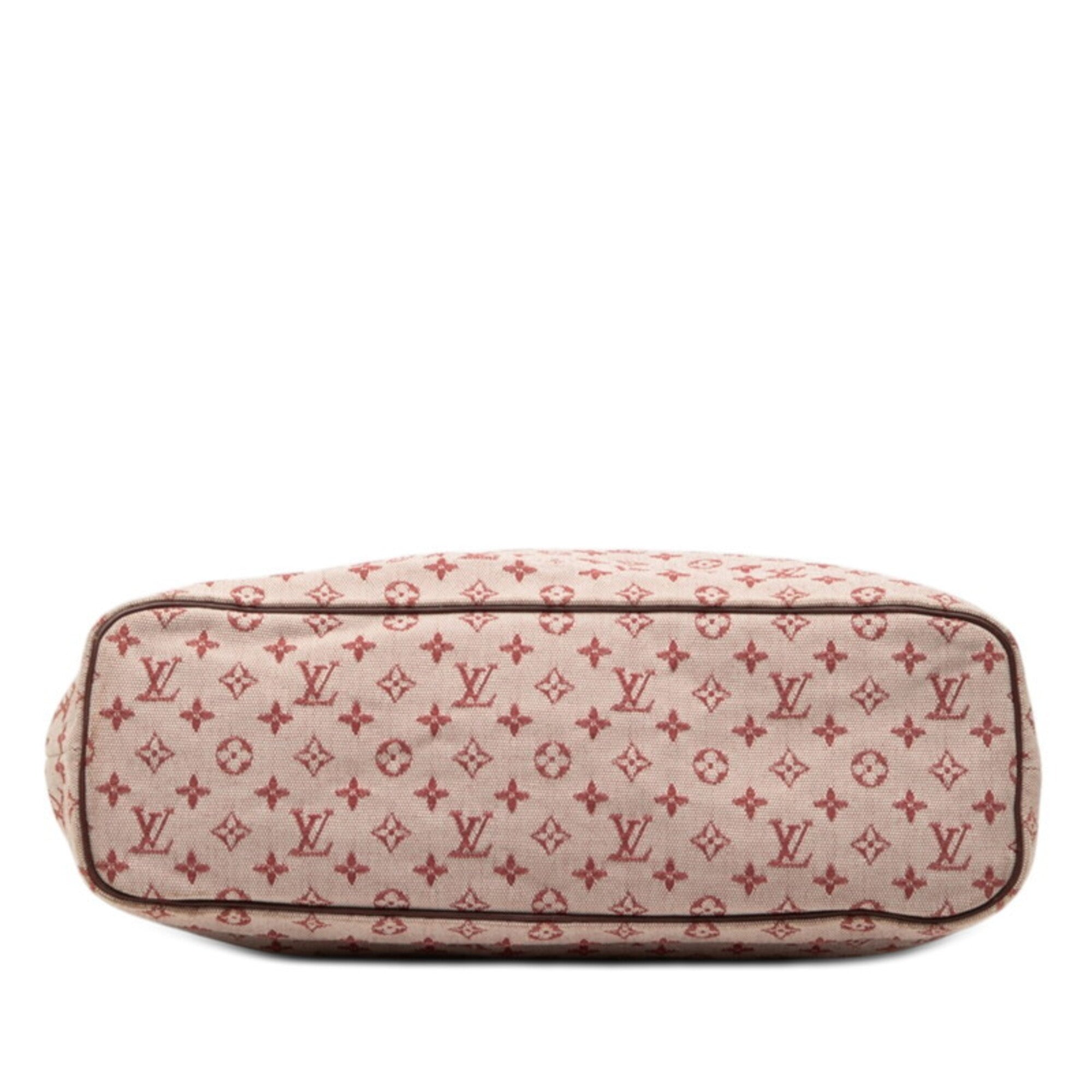 Louis Vuitton Cerise Red Color Canvas Leather Handbag Tote Bag (Pre-Owned)
