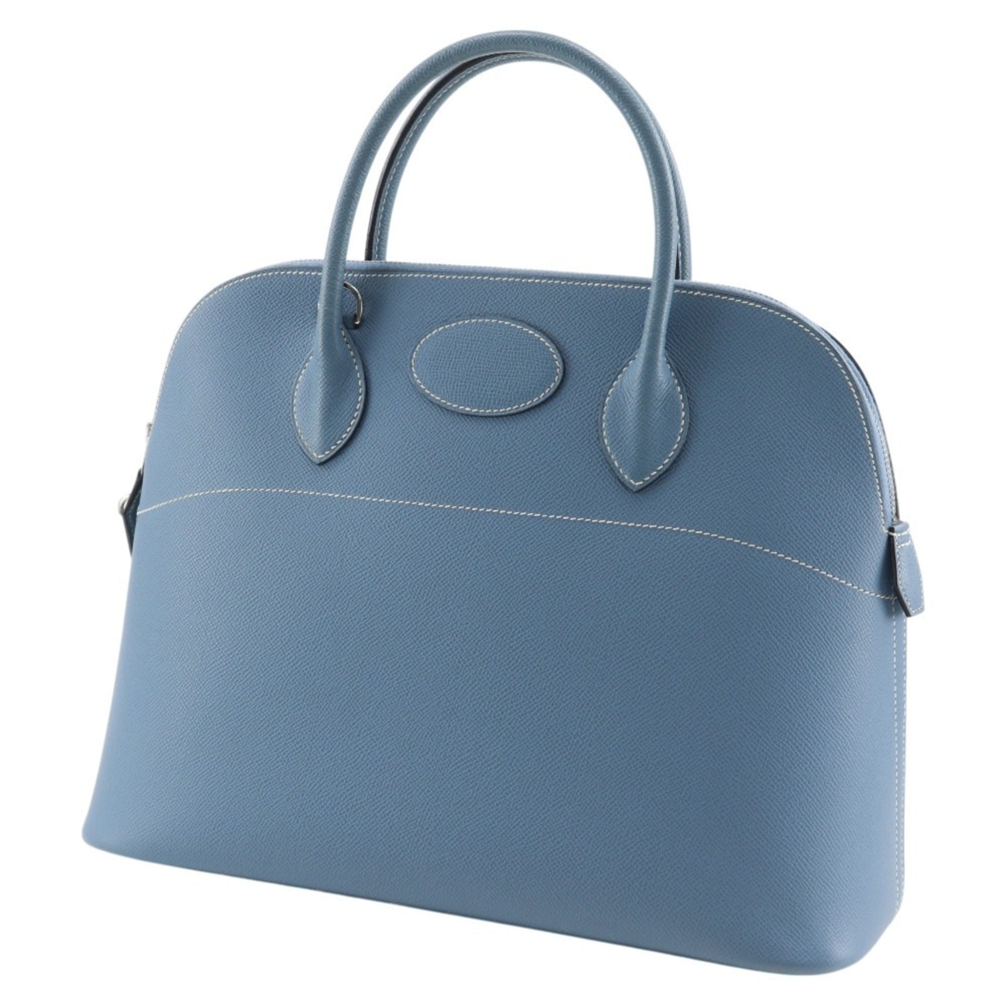 Hermes Bolide Blue Jean Epsom Leather Handbag (Pre-Owned)