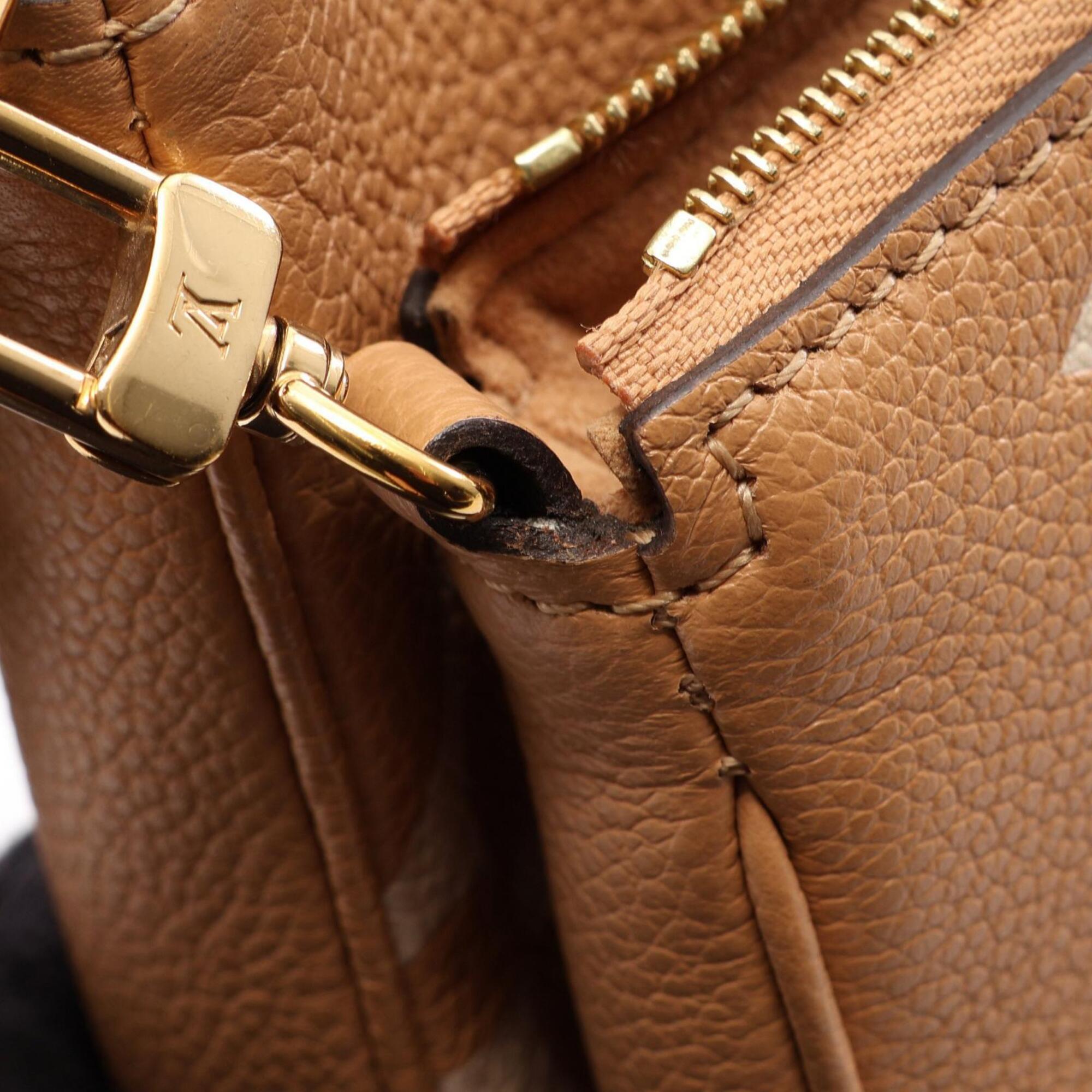 Louis Vuitton Beige Monogram Empreinte Handbag Pochette Shoulder Bag (Pre-Owned)