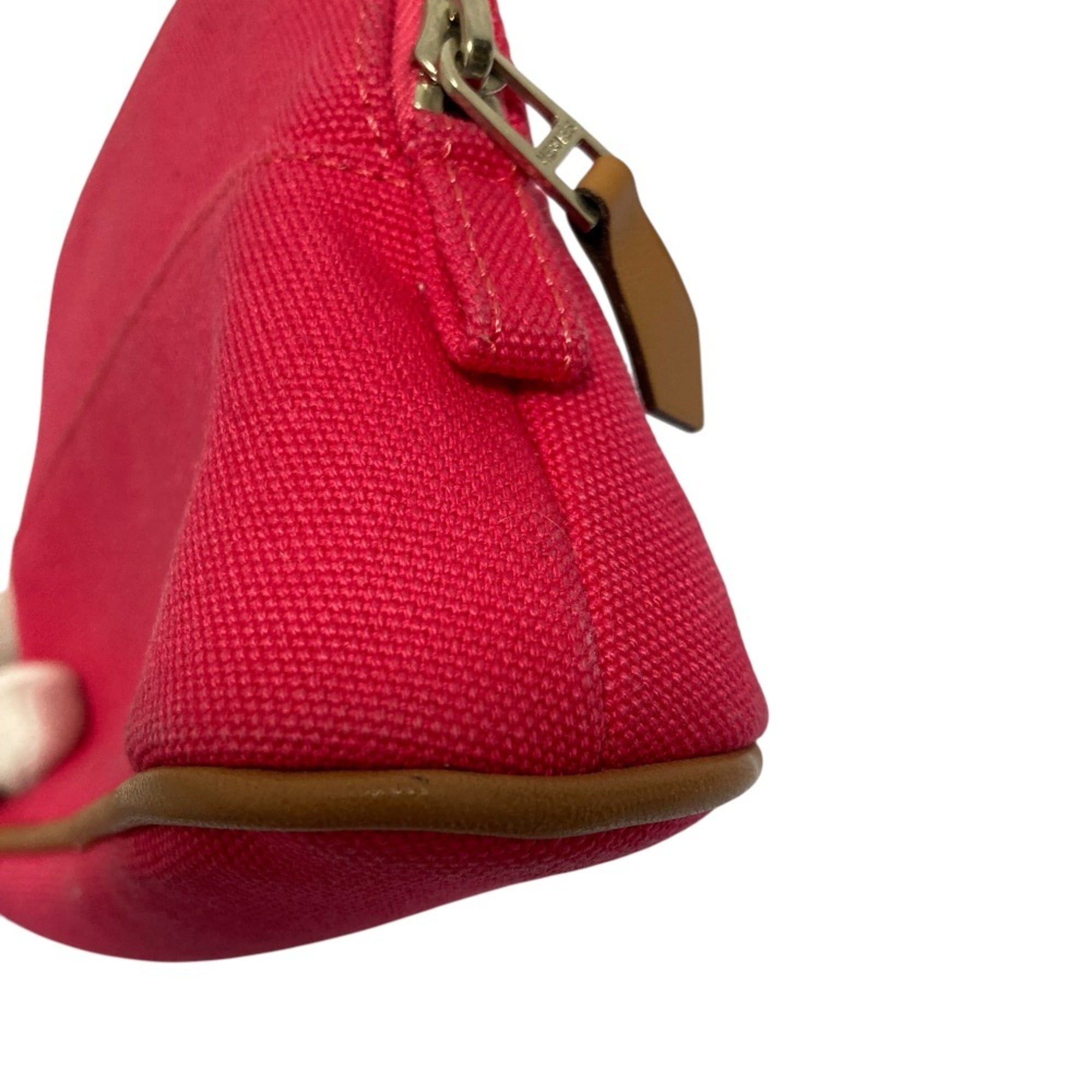 Hermes Pink Canvas Pouch (Pre-Owned)