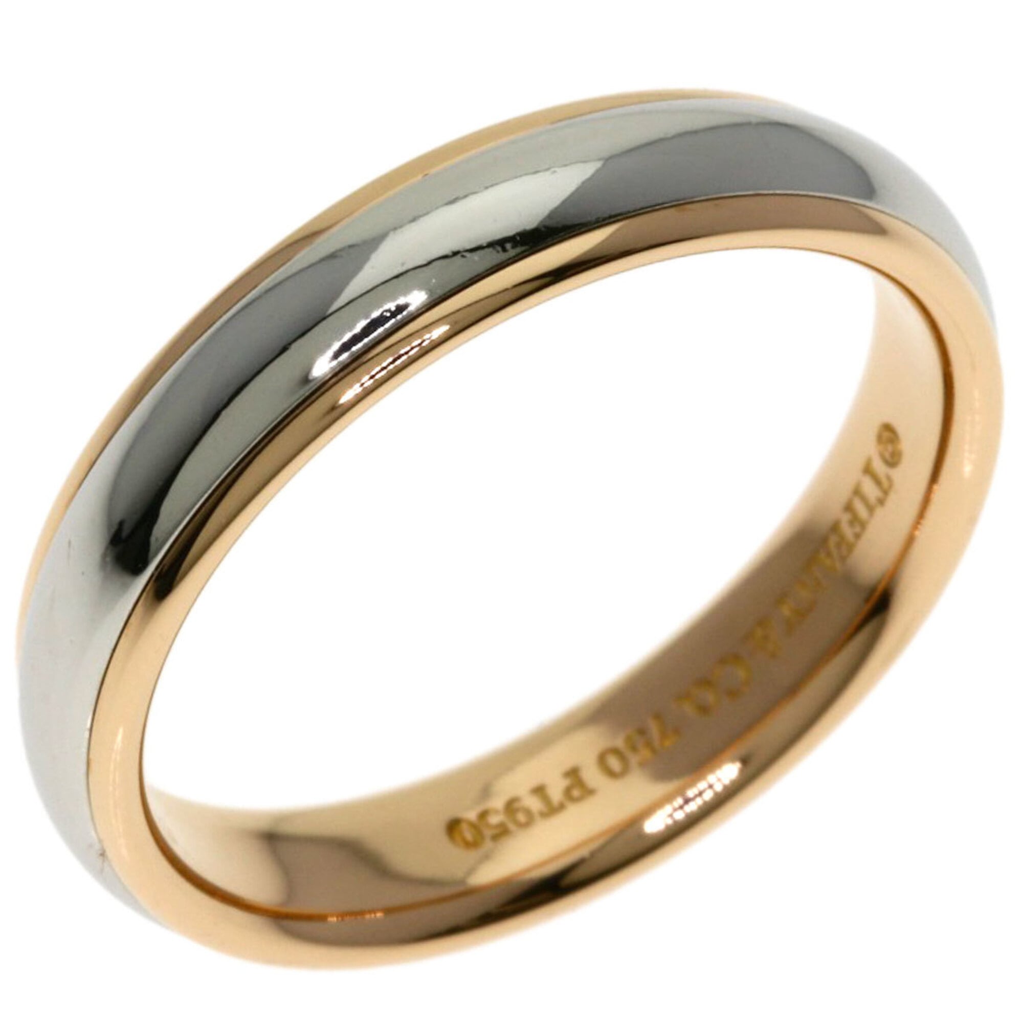 Tiffany Pink Gold (18K) Platinum 950 Band Ring (Pre-Owned)