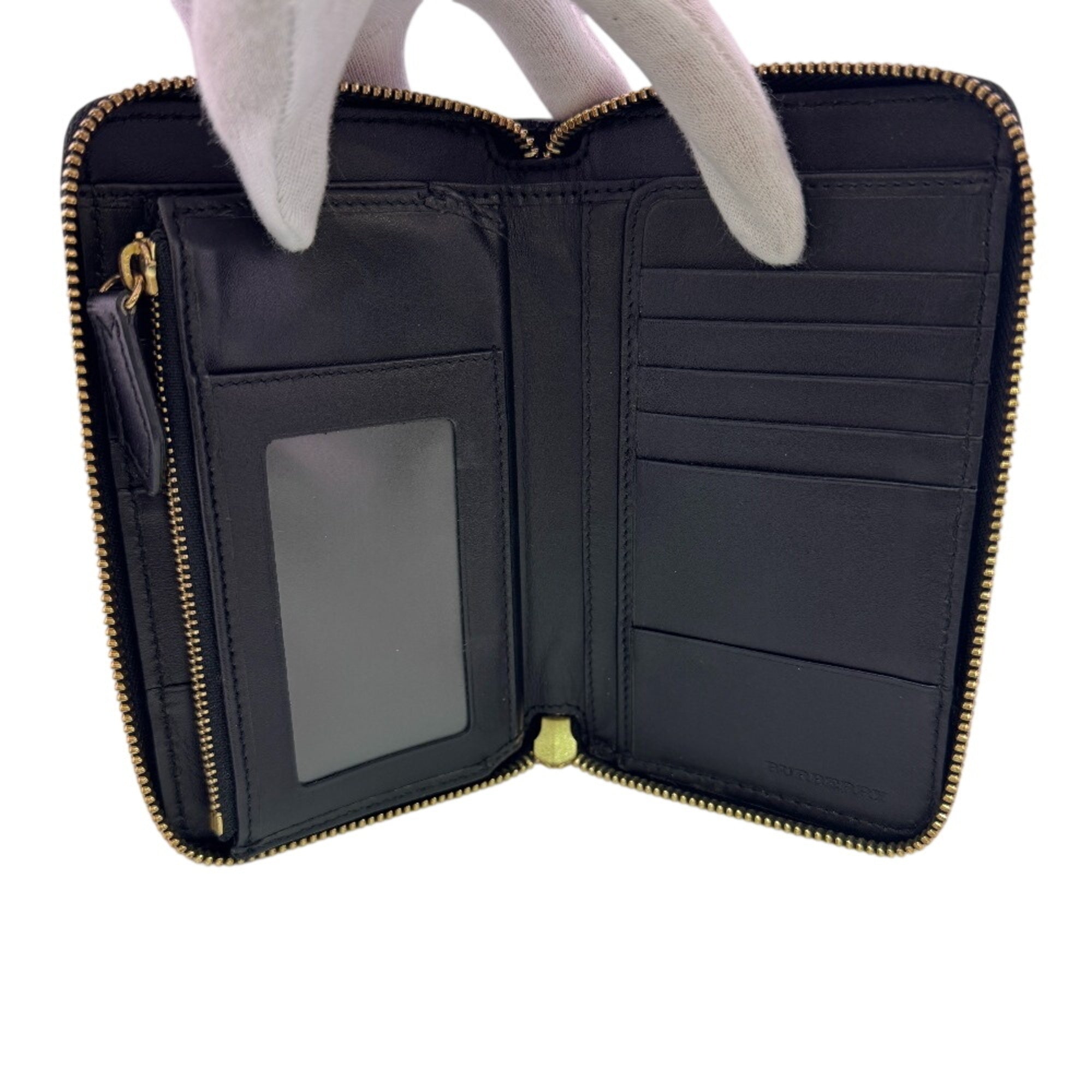 Burberry Black Leather Wallet (Bi-Fold) (Pre-Owned)