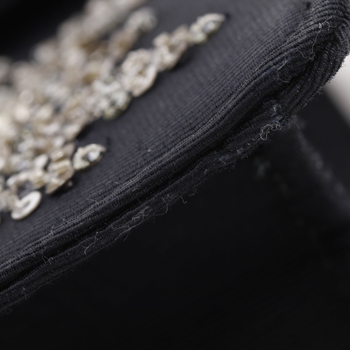 Gucci Black Cotton Rhinestone Shoulder Bag (Pre-Owned)