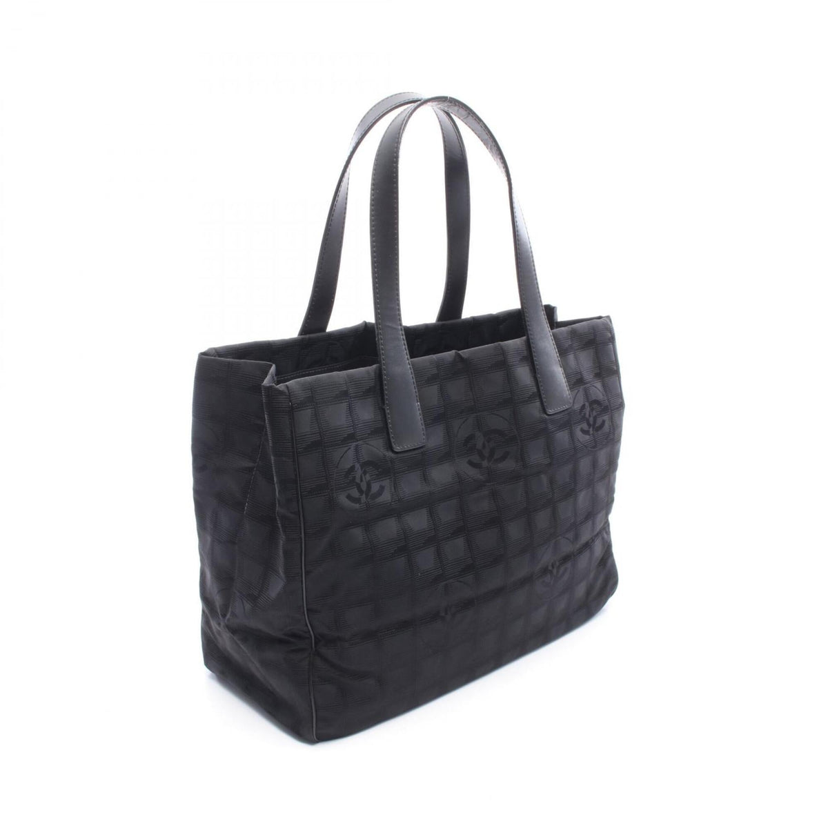 Chanel Black New Travel Line Handbag Tote Bag (Pre-Owned)