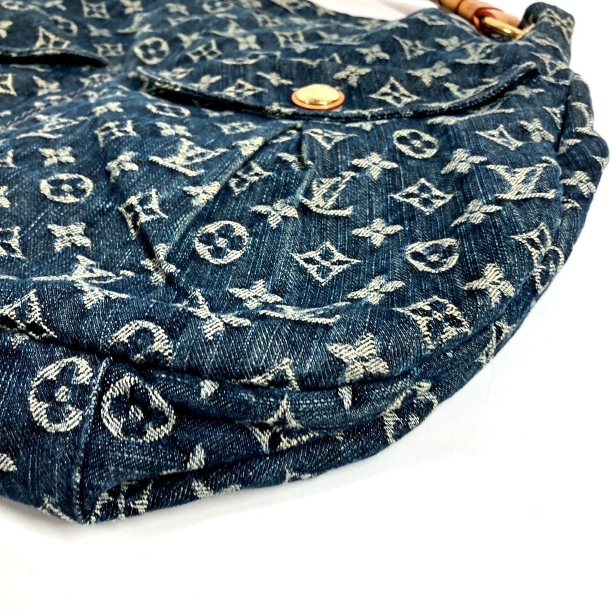 Louis Vuitton Monogram Denim Blue Monogram Denim Shoulder Bag Tote Bag (Pre-Owned)