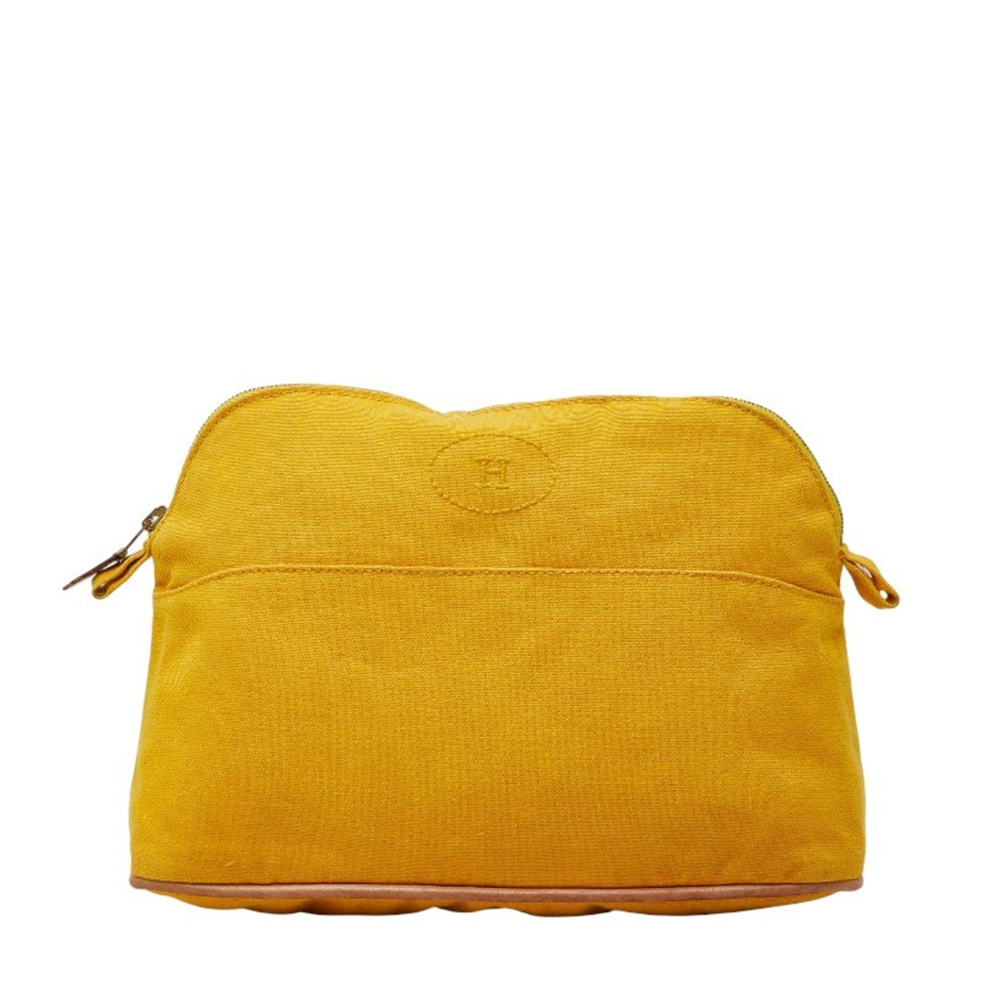 Hermes Yellow Canvas Pouch (Pre-Owned)
