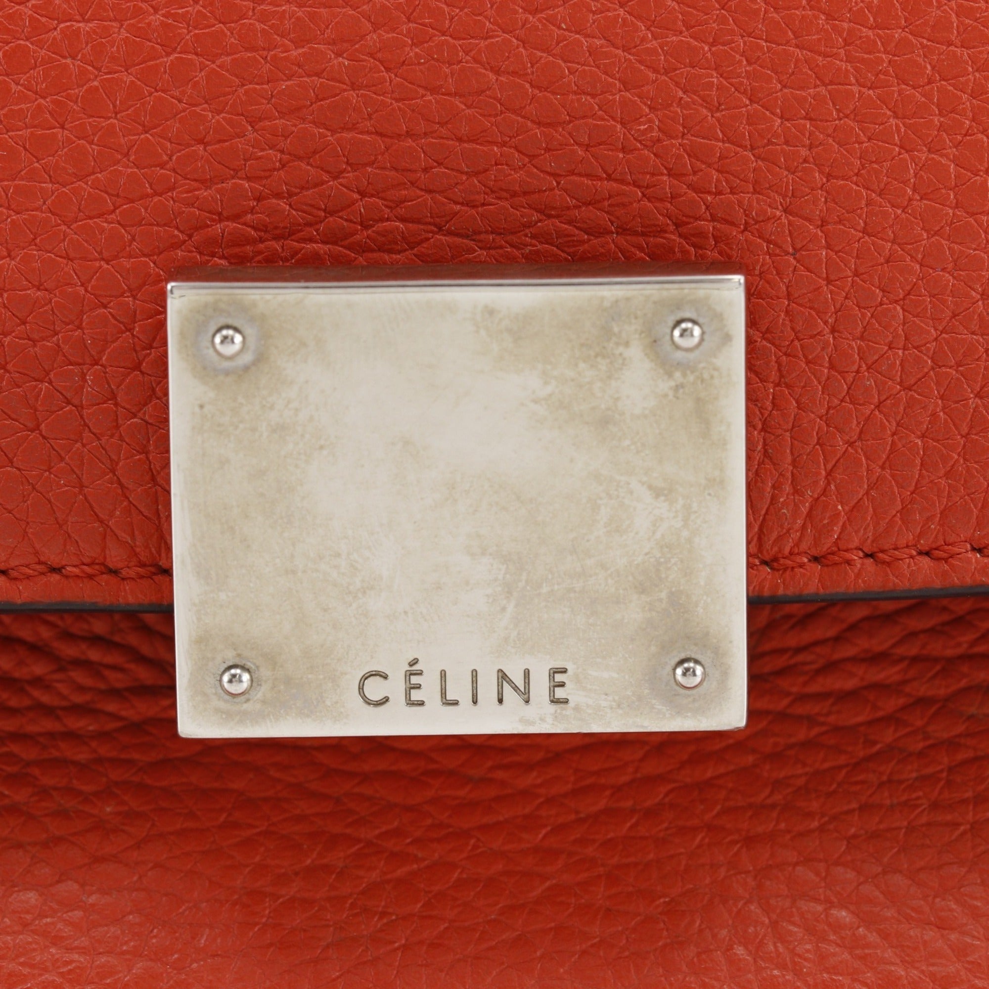 Celine Orange Leather Handbag (Pre-Owned)