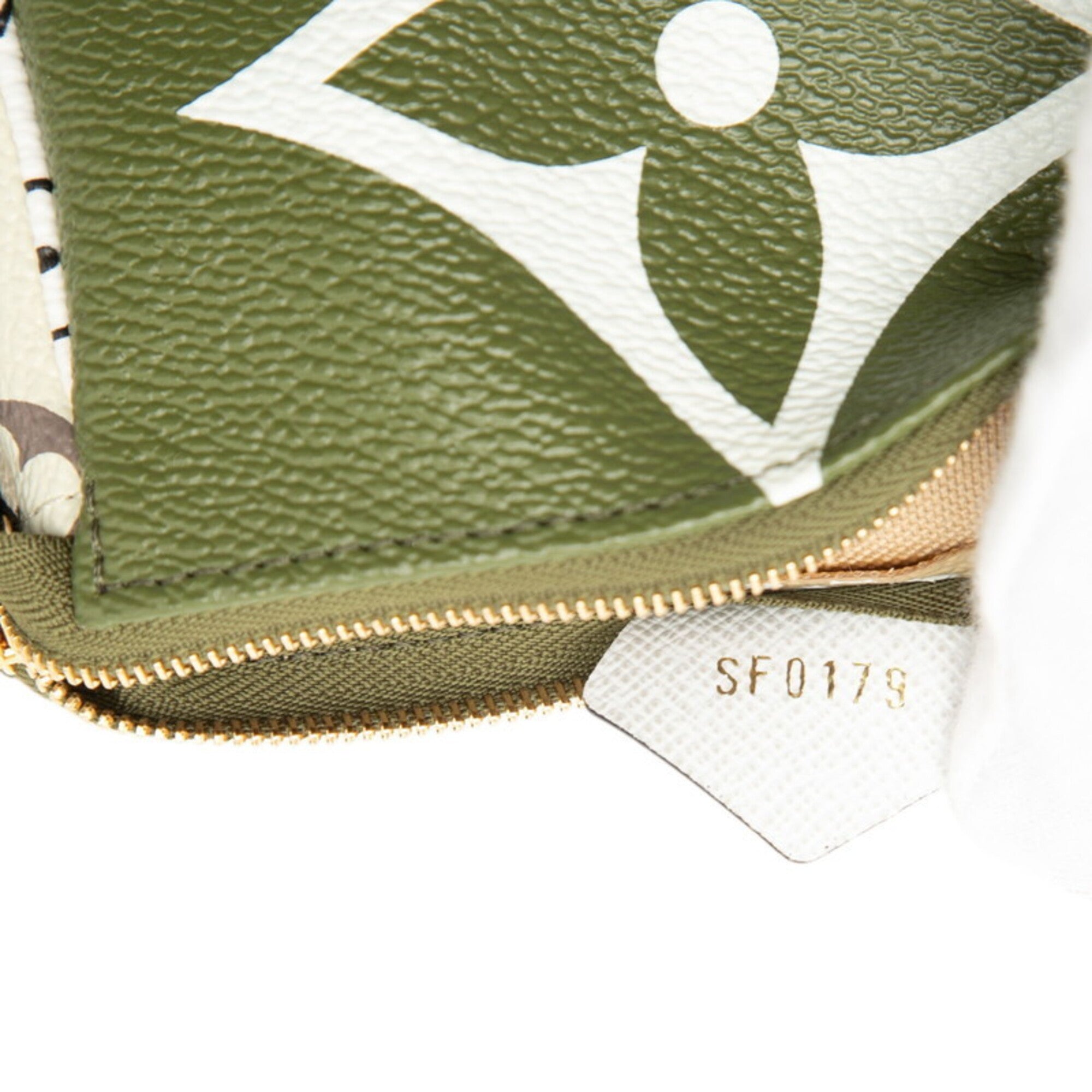 Louis Vuitton Beige Green Ivory Pvc Pochette (Pre-Owned)