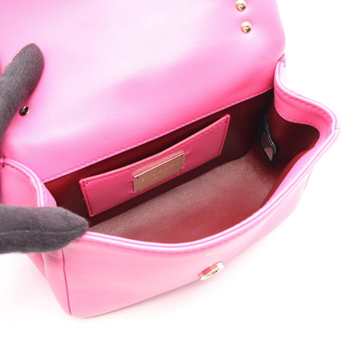 Bvlgari Pink Leather Handbag (Pre-Owned)