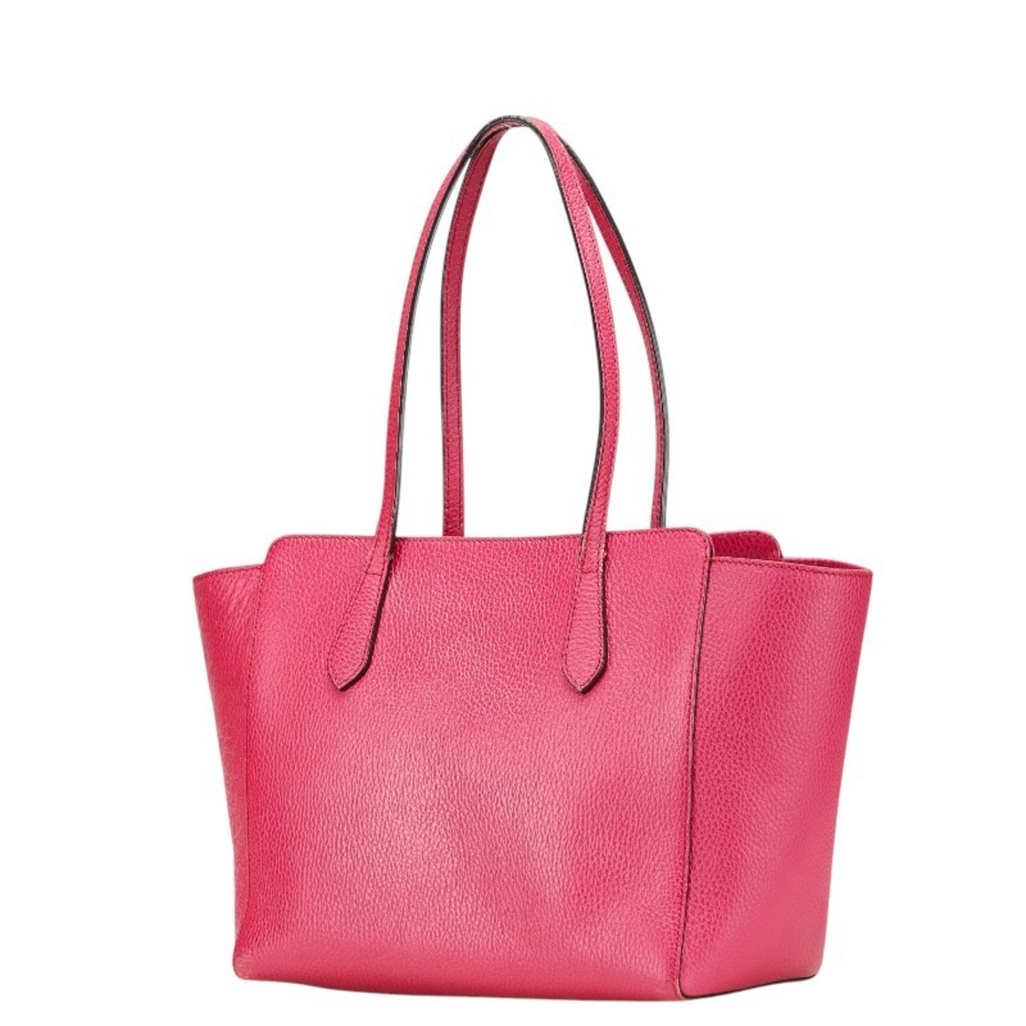 Gucci Pink Leather Tote Bag (Pre-Owned)