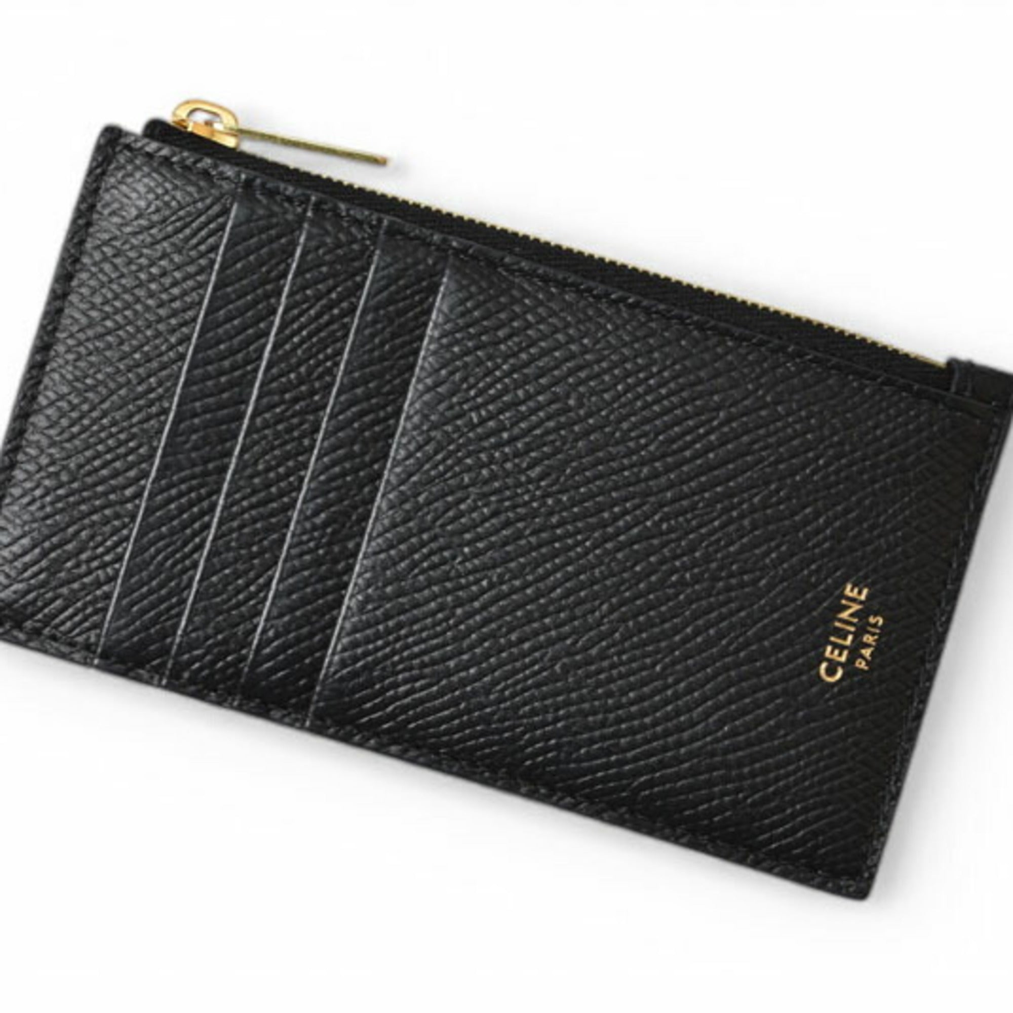 Celine Black Leather Card Wallet (Pre-Owned)