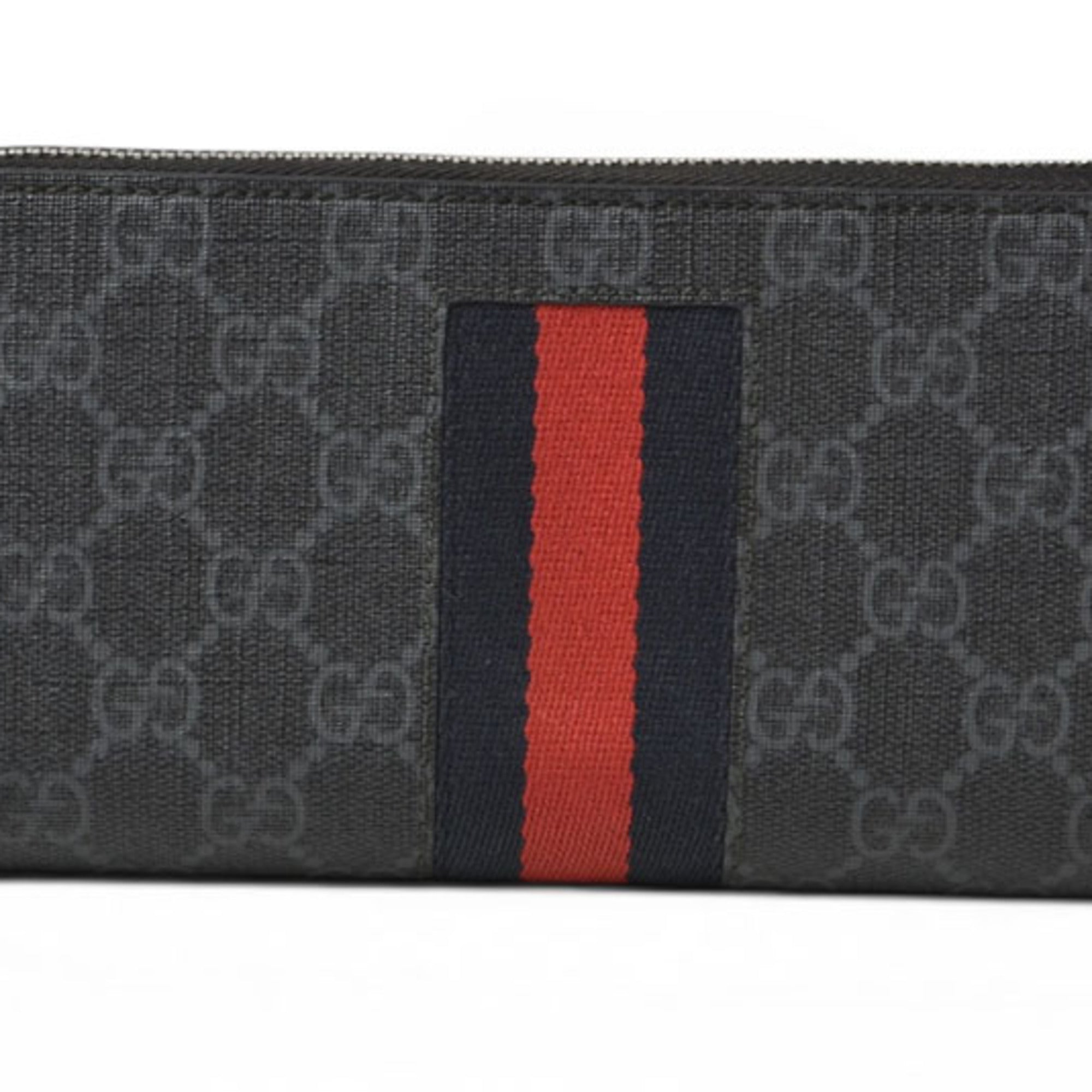 Gucci Black Red Color Gg Supreme Coin Purse/Coin Case (Pre-Owned)