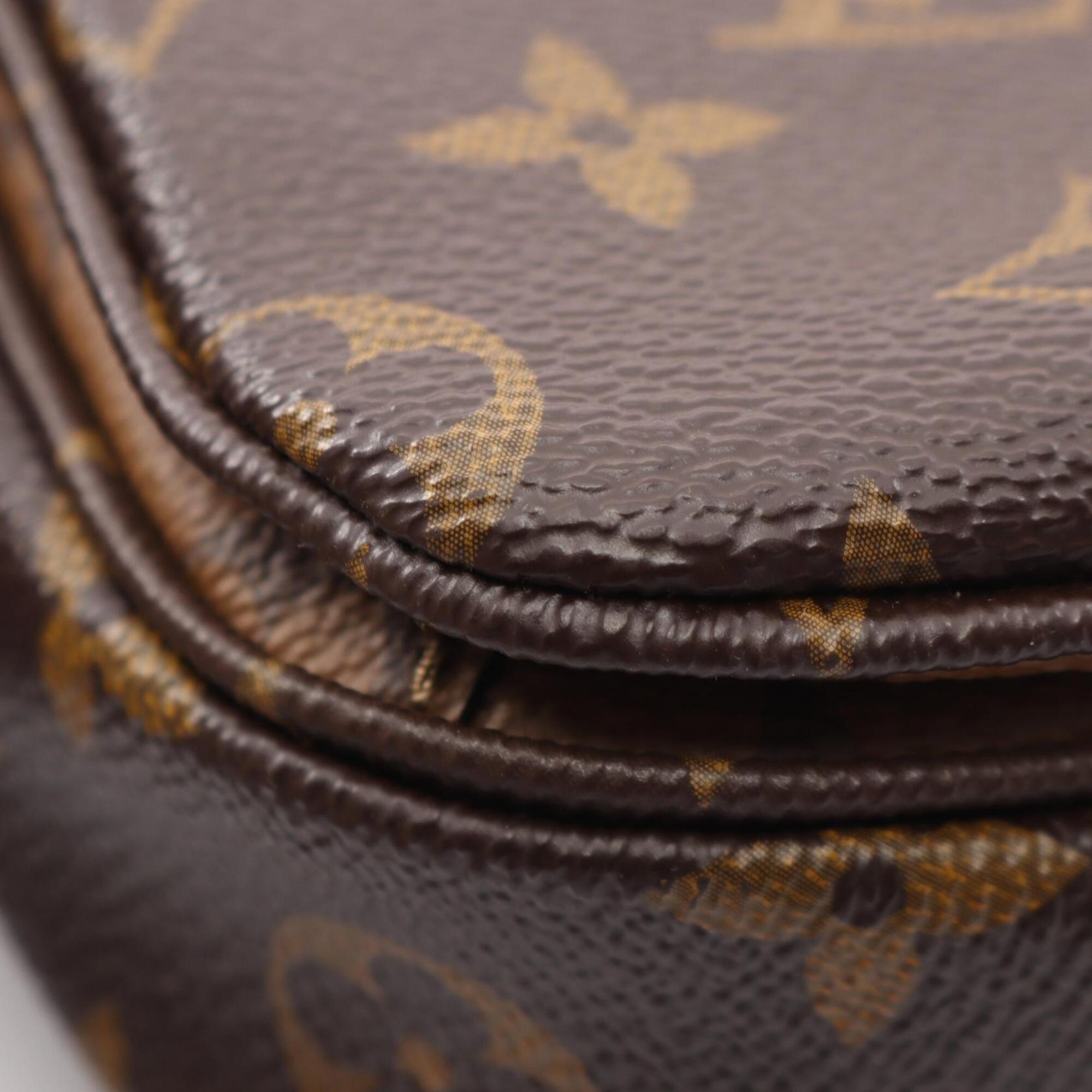 Louis Vuitton Black Brown Monogram Reverse Coated Canvas Leather Handbag (Pre-Owned)