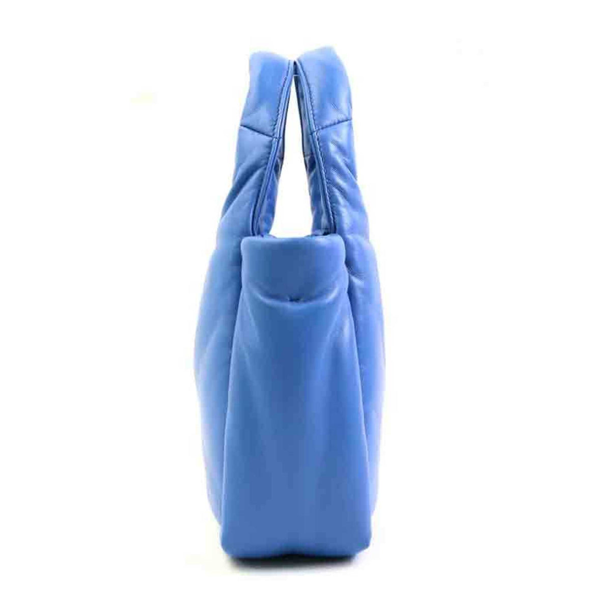 Prada Blue Leather Handbag Shoulder Bag (Pre-Owned)