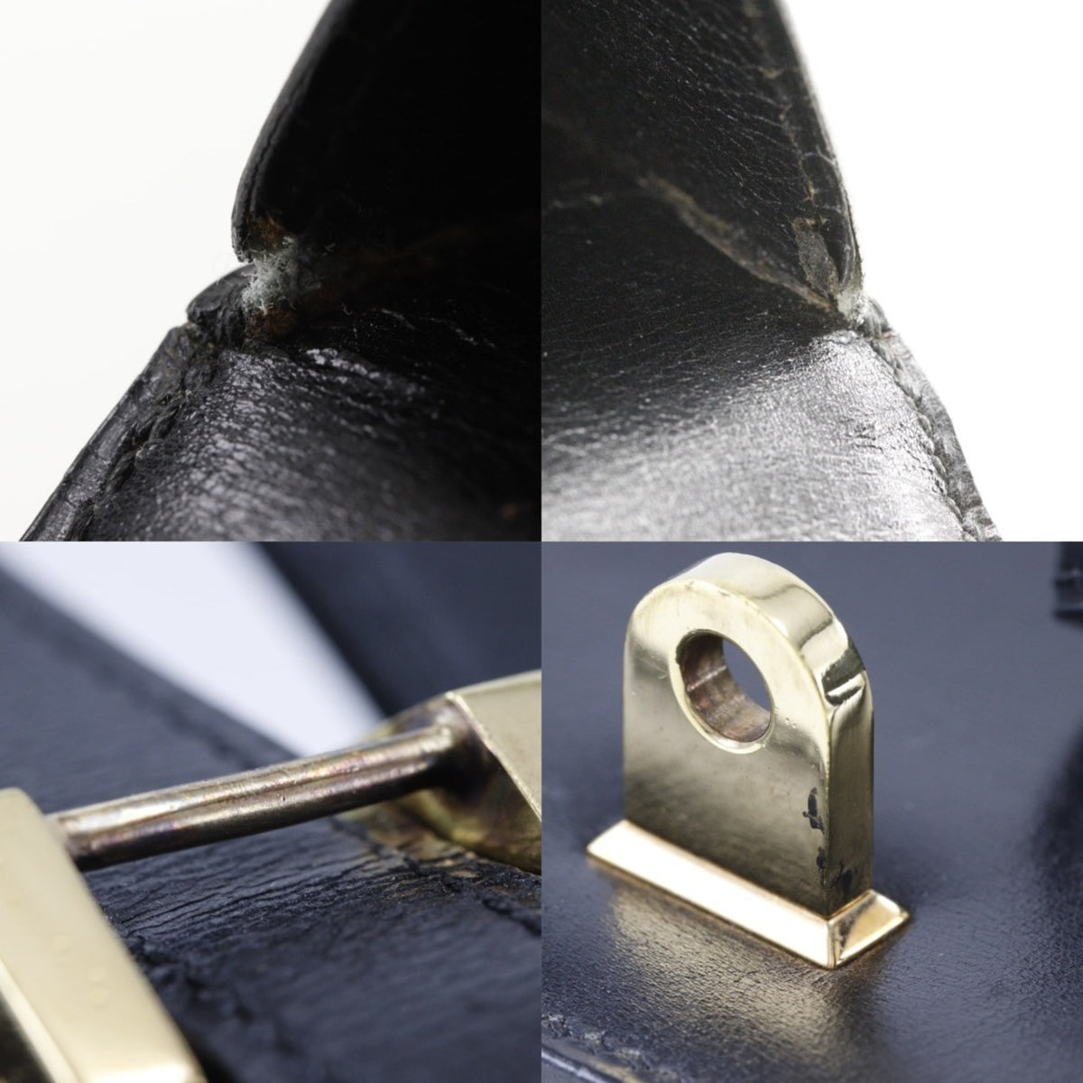 Hermes Black Box Calf Leather Shoulder Bag (Pre-Owned)