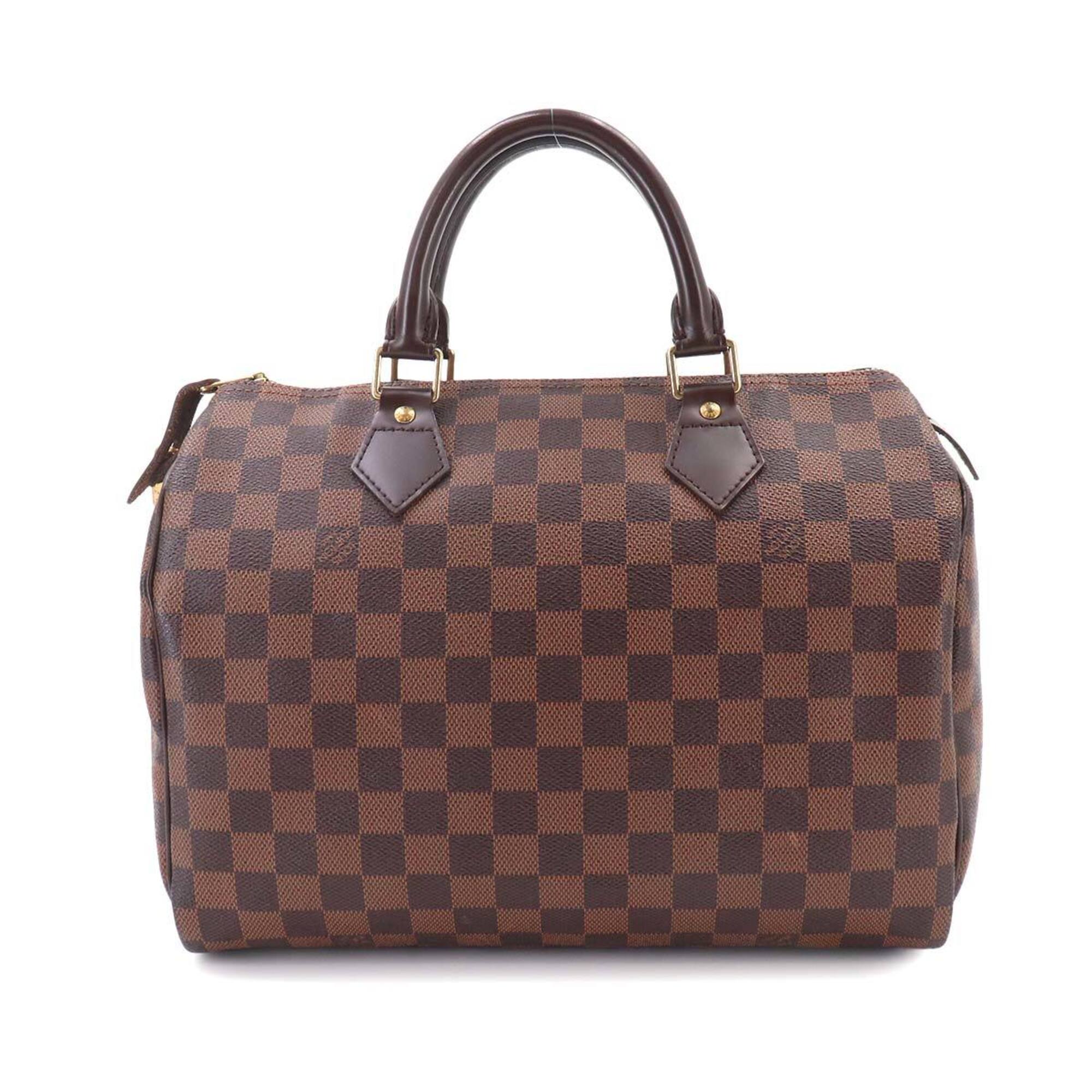 Louis Vuitton Brown Damier Canvas Ebene Damier Canvas Boston Bag Handbag (Pre-Owned)