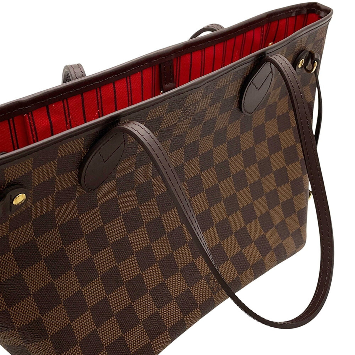 Louis Vuitton Damier Damier Canvas Ebene Red Color Damier Canvas Handbag Pouch Tote Bag (Pre-Owned)