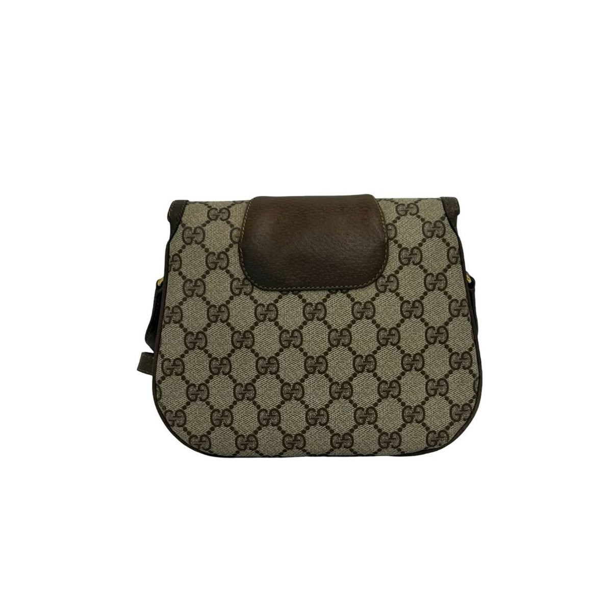 Gucci Brown Leather Pvc Pochette Shoulder Bag (Pre-Owned)