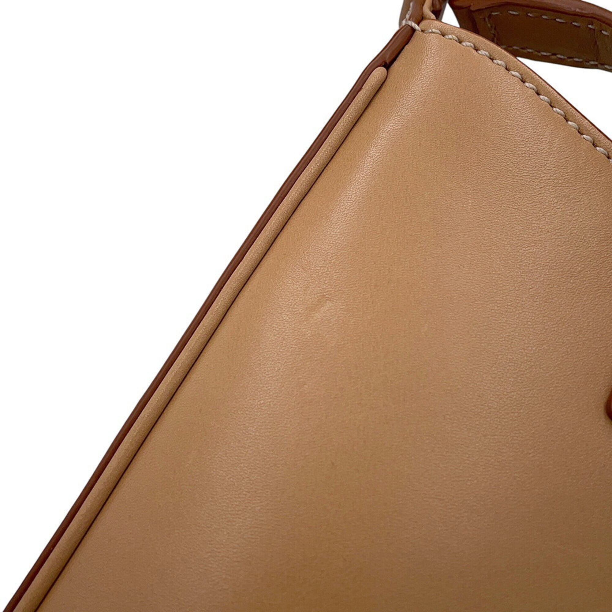 Yves Saint Laurent Beige Leather Handbag Shoulder Bag (Pre-Owned)