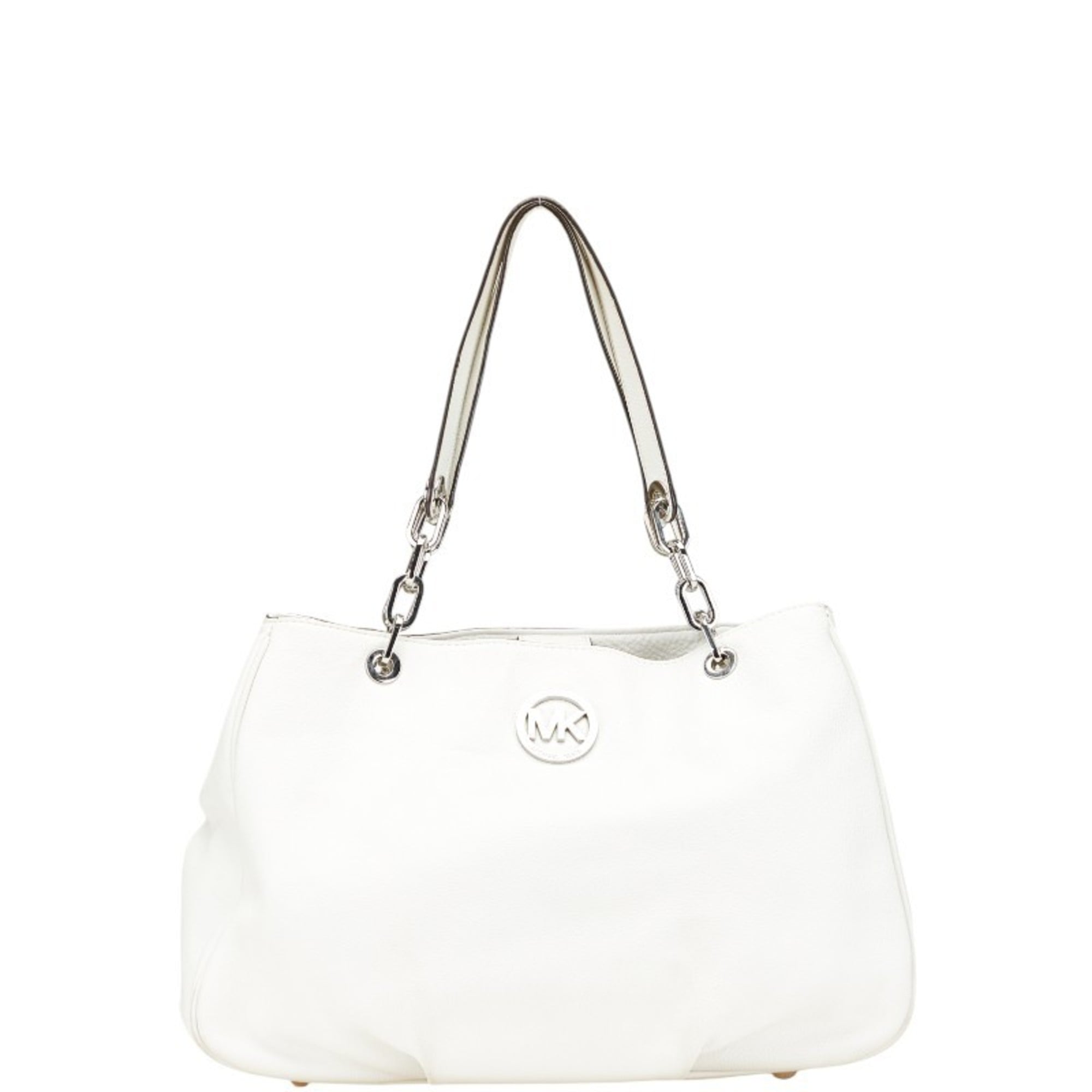 Michael Kors White Leather Tote Bag (Pre-Owned)