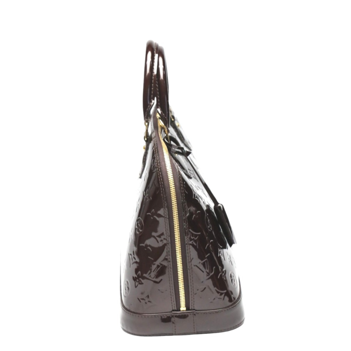 Louis Vuitton Red Color Wine Monogram Vernis Handbag (Pre-Owned)