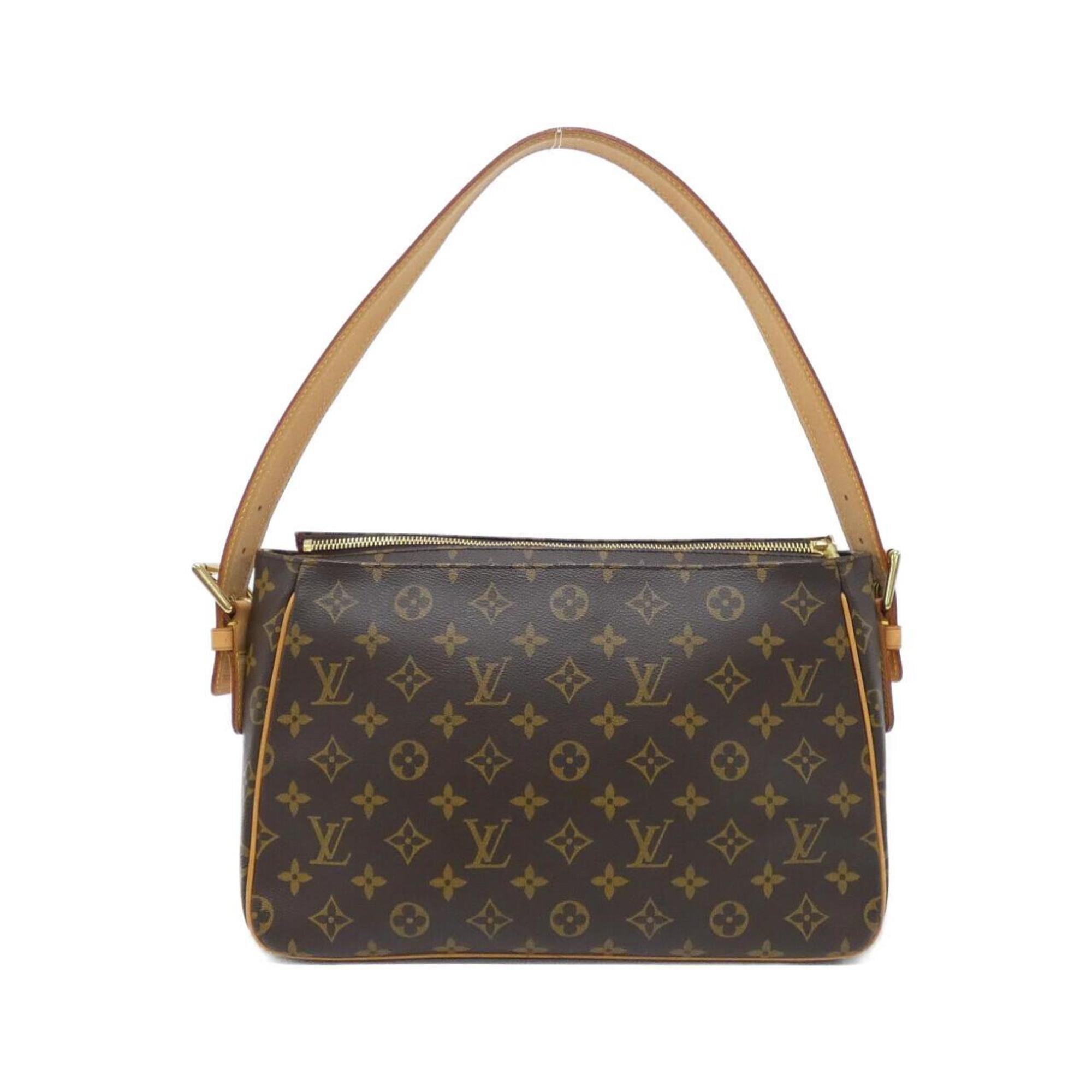 Louis Vuitton Monogram Brown Coated Canvas Shoulder Bag (Pre-Owned)