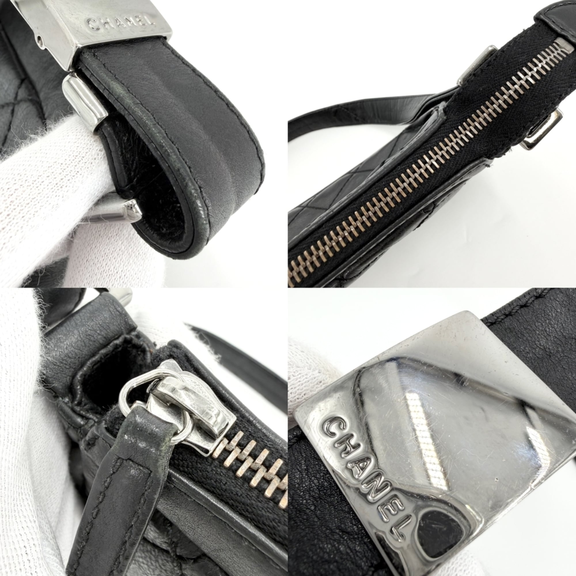 Chanel Black Leather Shoulder Bag (Pre-Owned)