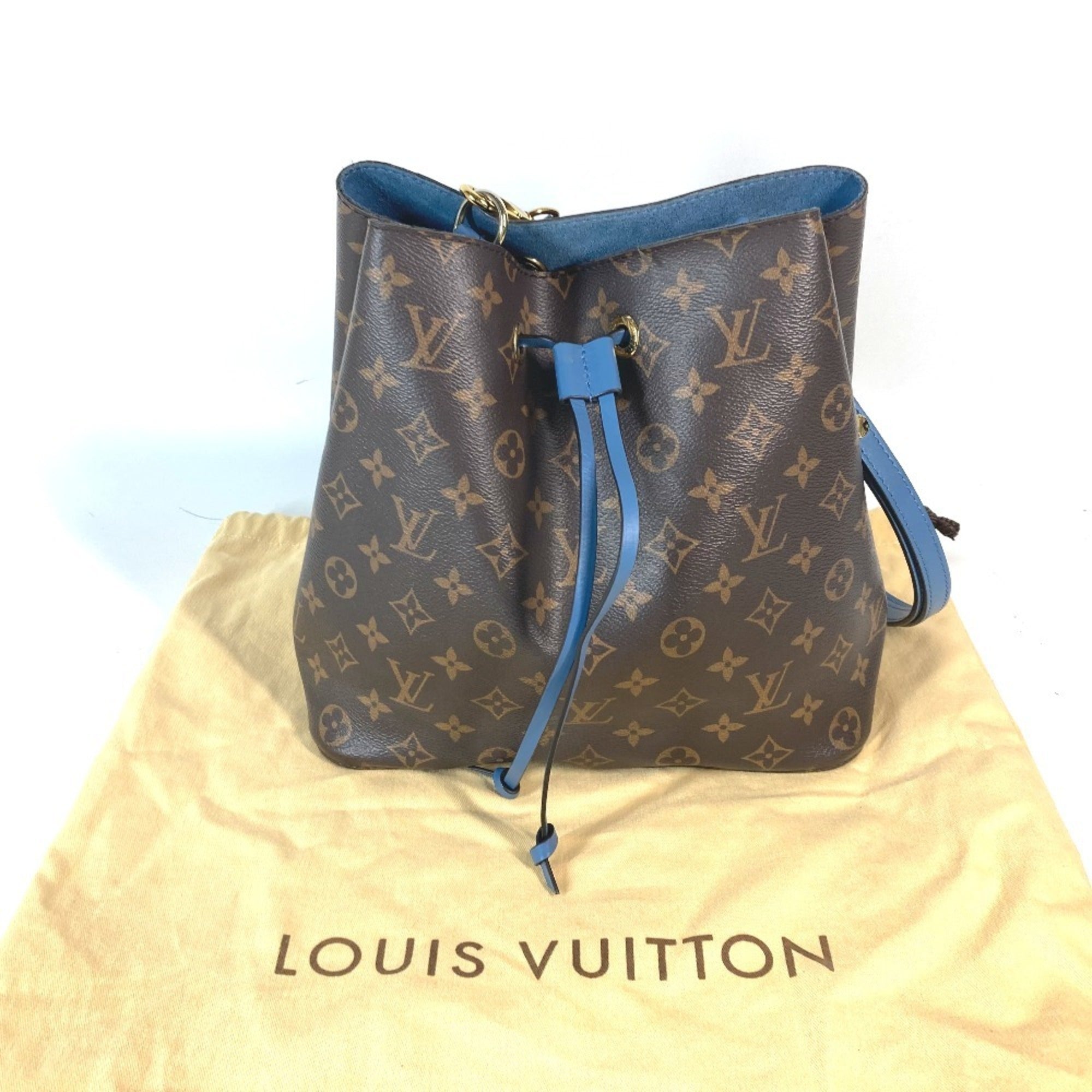 Louis Vuitton Blue Blue Jean Brown Monogram Shoulder Bag (Pre-Owned)