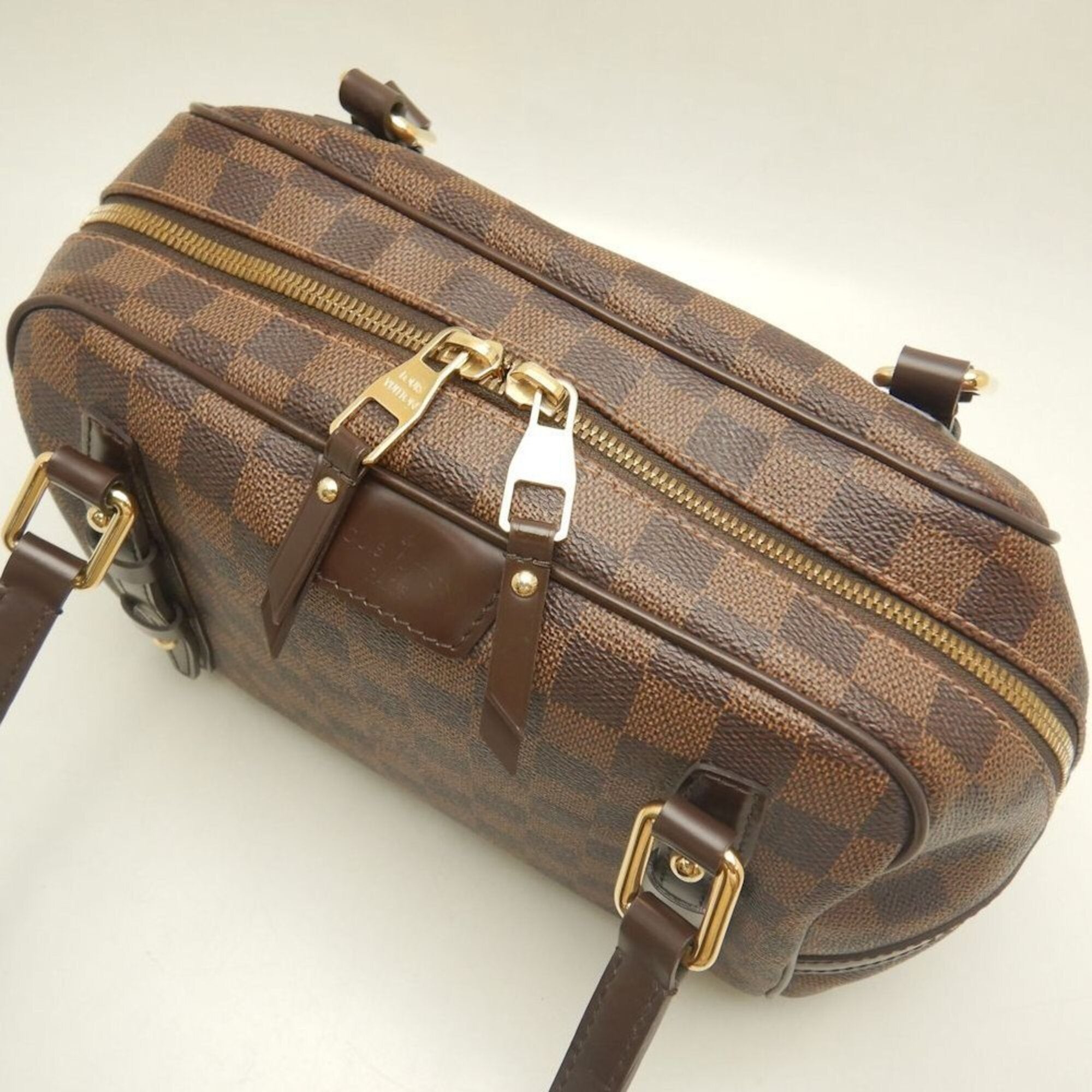 Louis Vuitton Damier Canvas Ebene Damier Canvas Shoulder Bag (Pre-Owned)