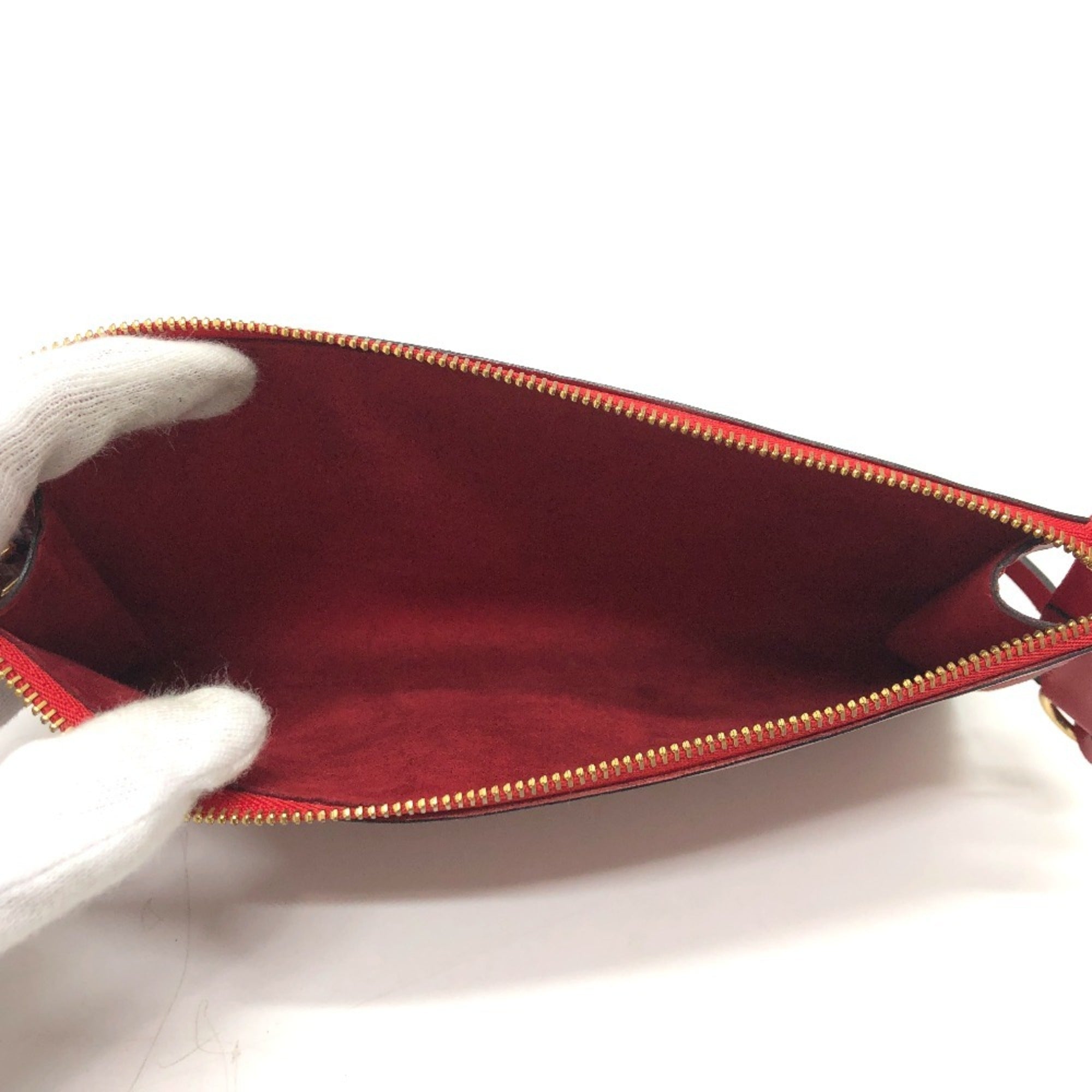 Louis Vuitton Epi Red Color Epi Leather Handbag Pochette Shoulder Bag (Pre-Owned)