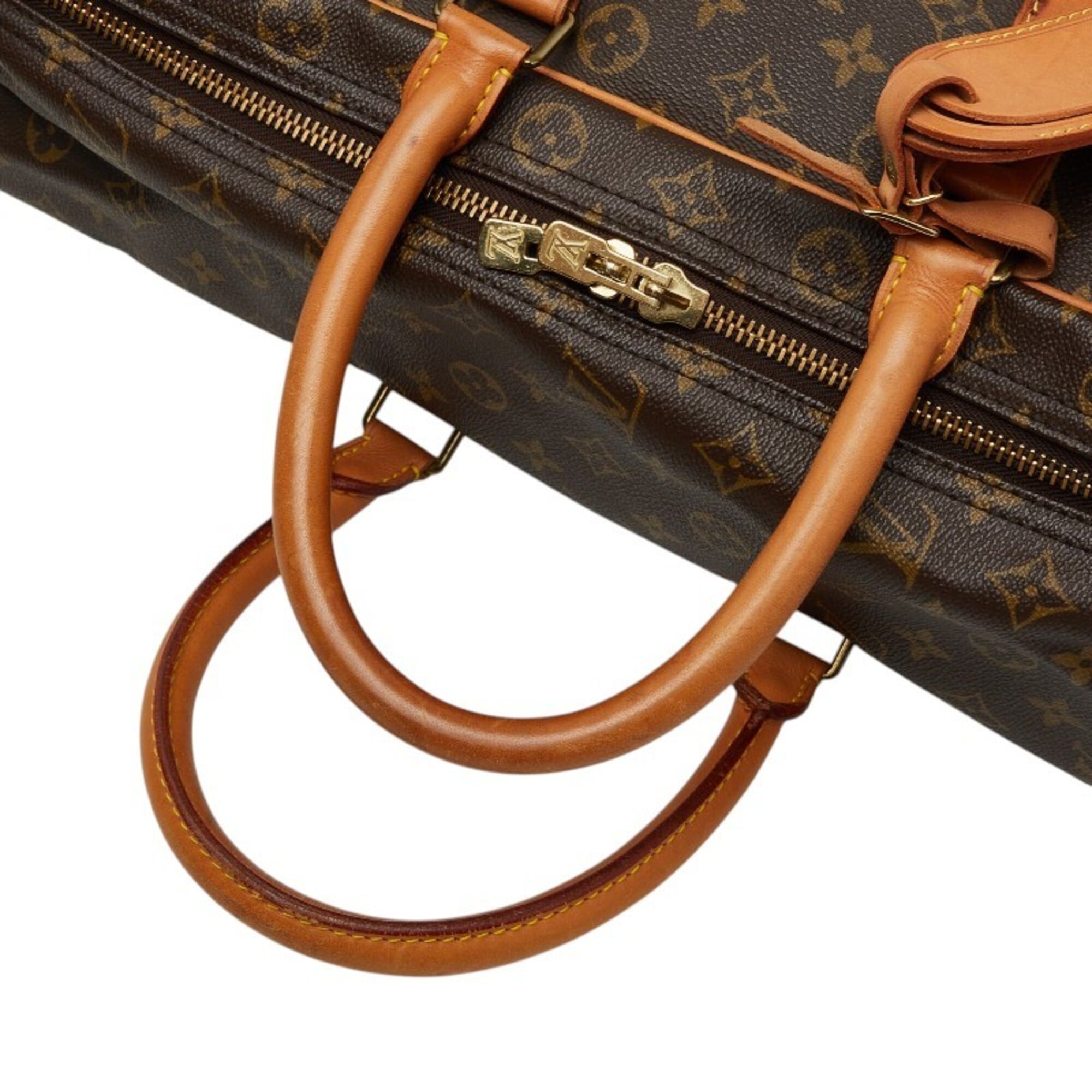 Louis Vuitton Brown Pvc Leather Boston Bag (Pre-Owned)