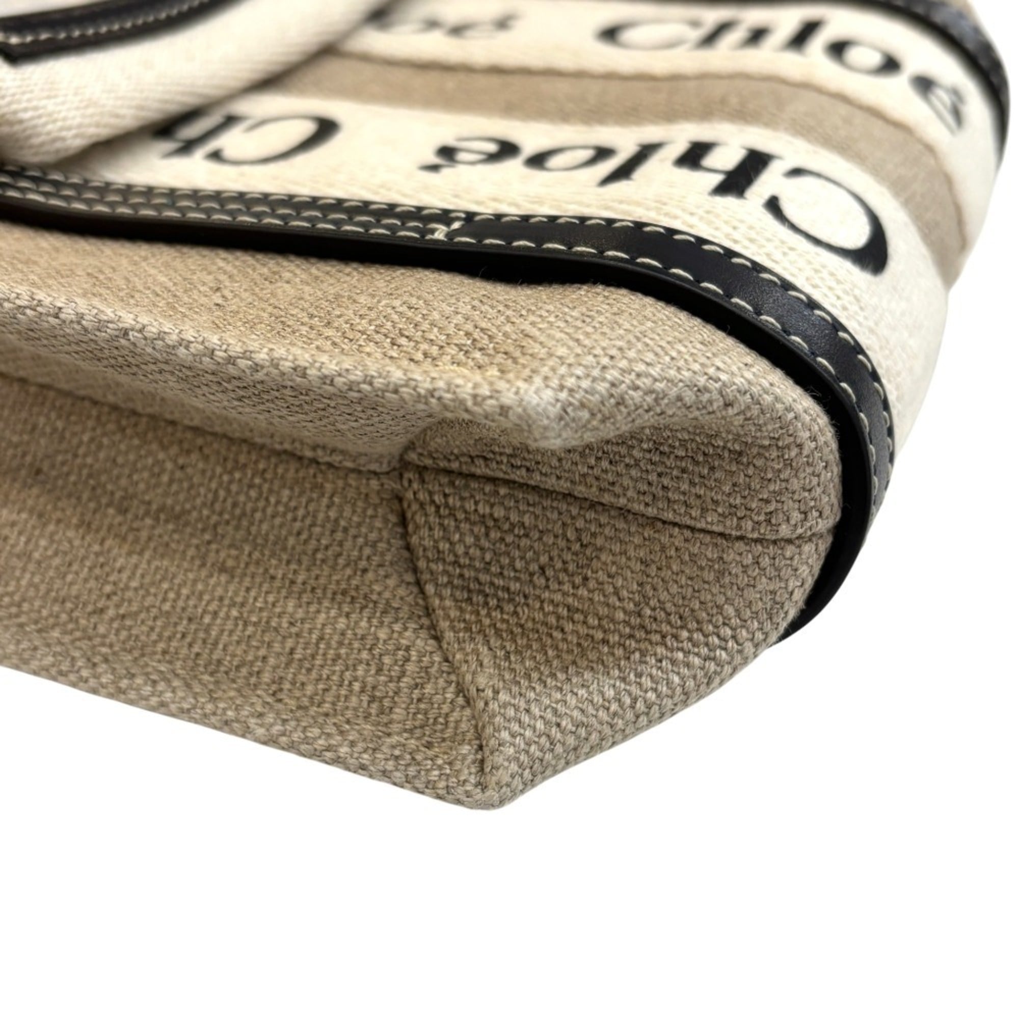 Chloé Beige Black Shoulder Bag (Pre-Owned)