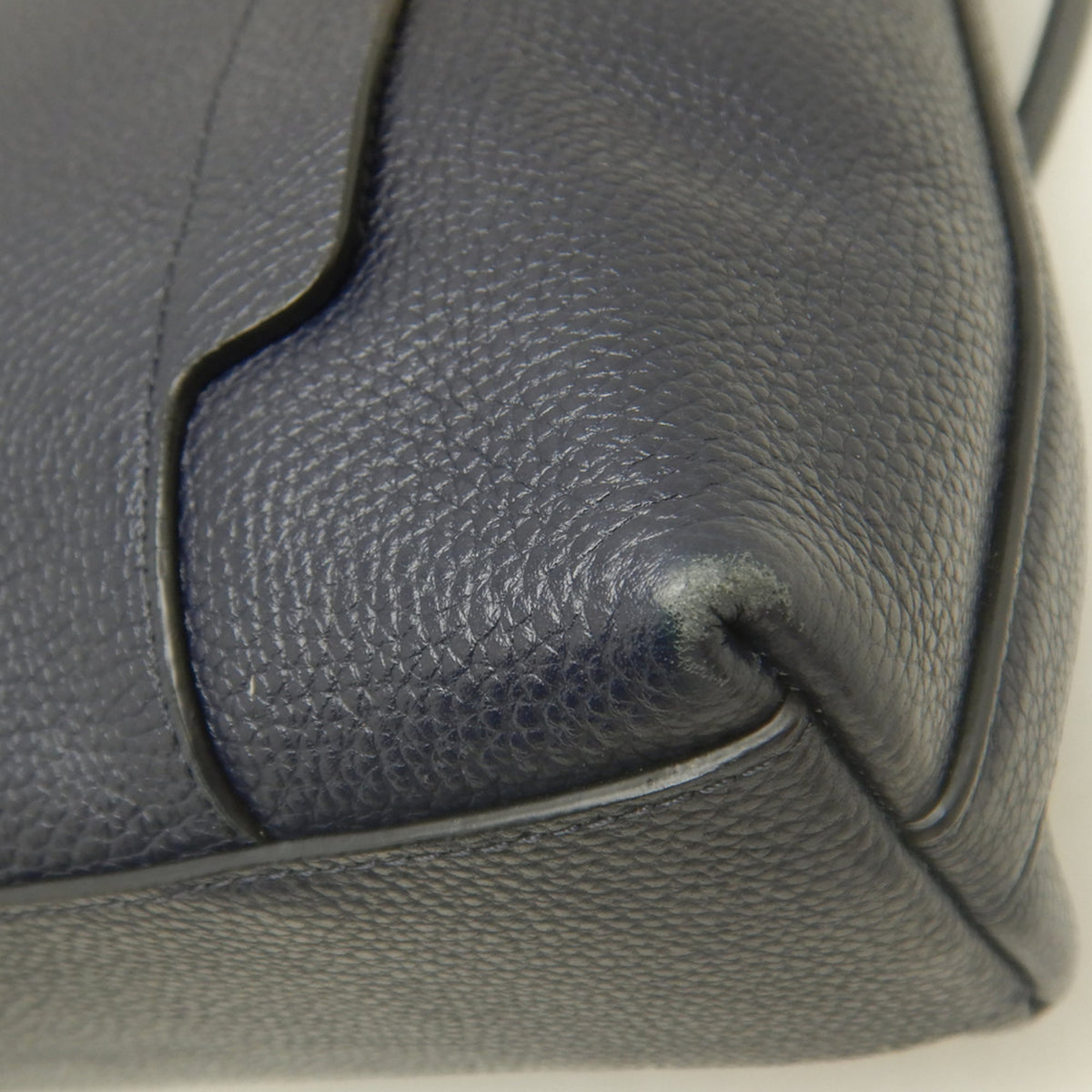 Coach Navy Leather Shoulder Bag (Pre-Owned)