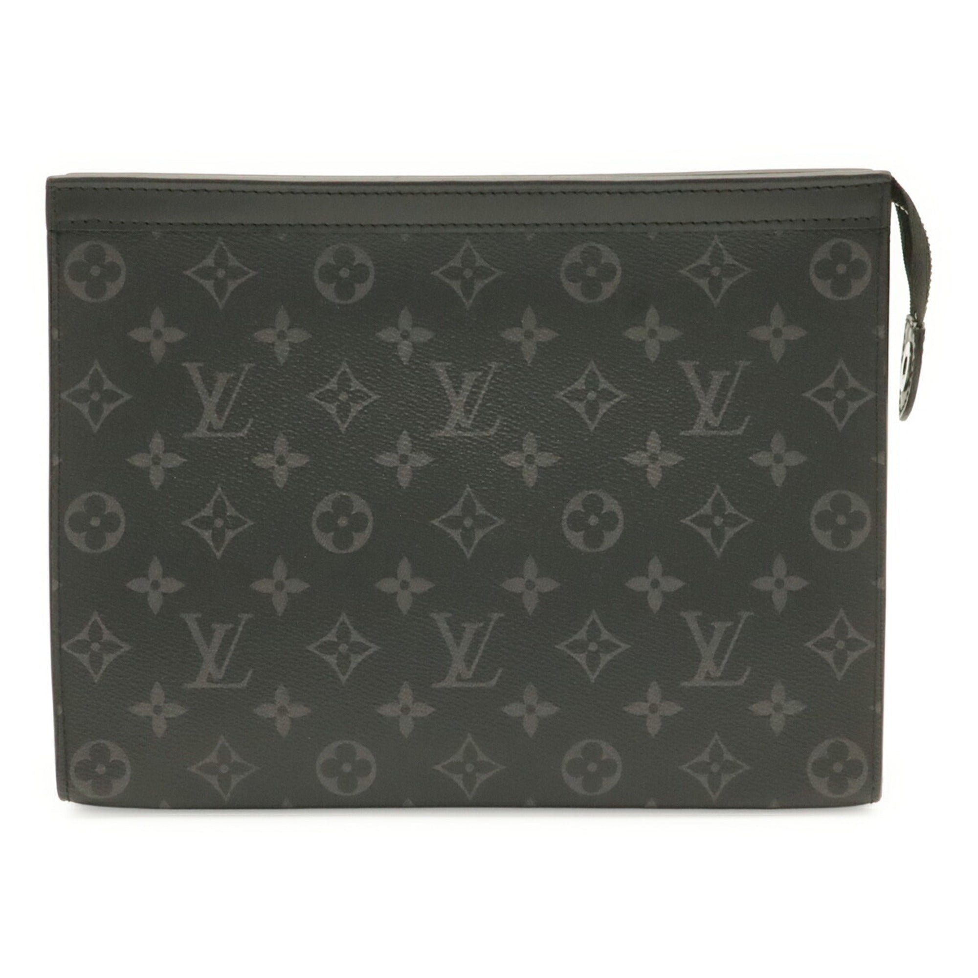 Louis Vuitton Black Gray Monogram Eclipse Monogram Eclipse Clutch Bag Pochette (Pre-Owned)