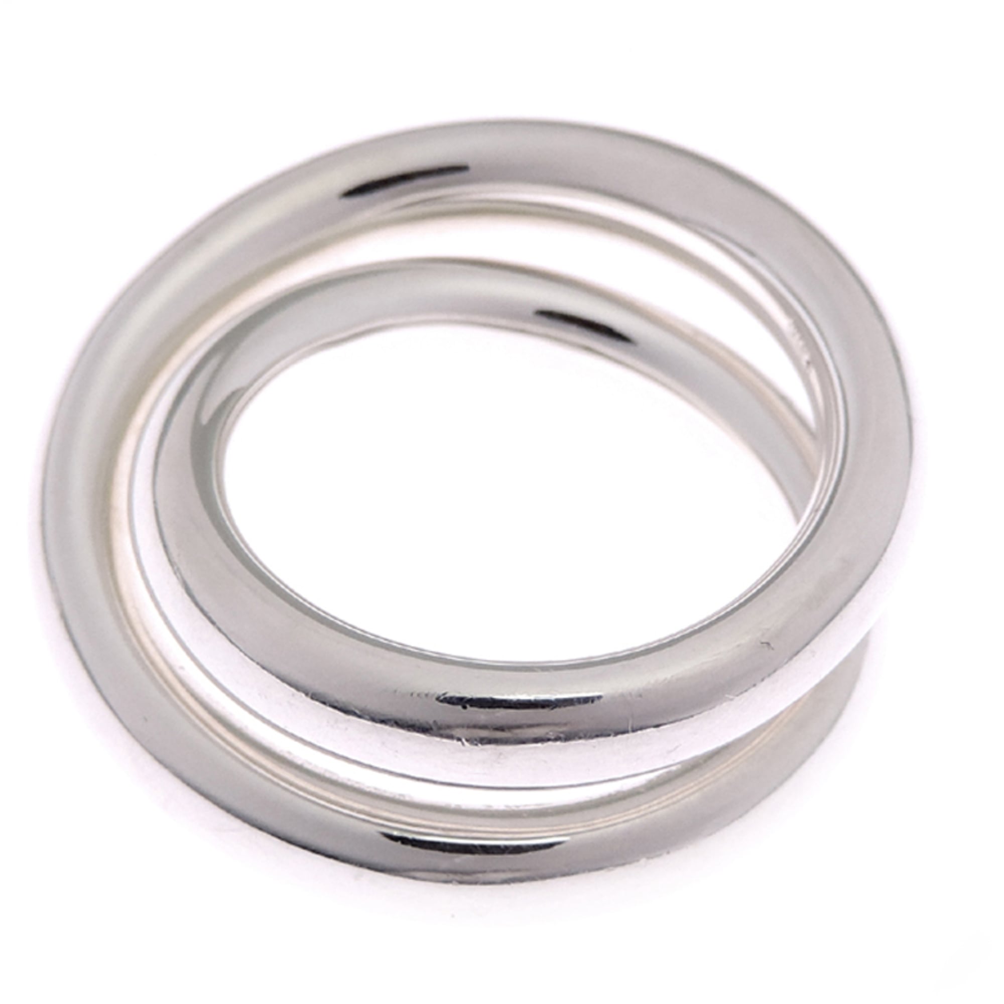 Hermes Silver 925 Band Ring (Pre-Owned)