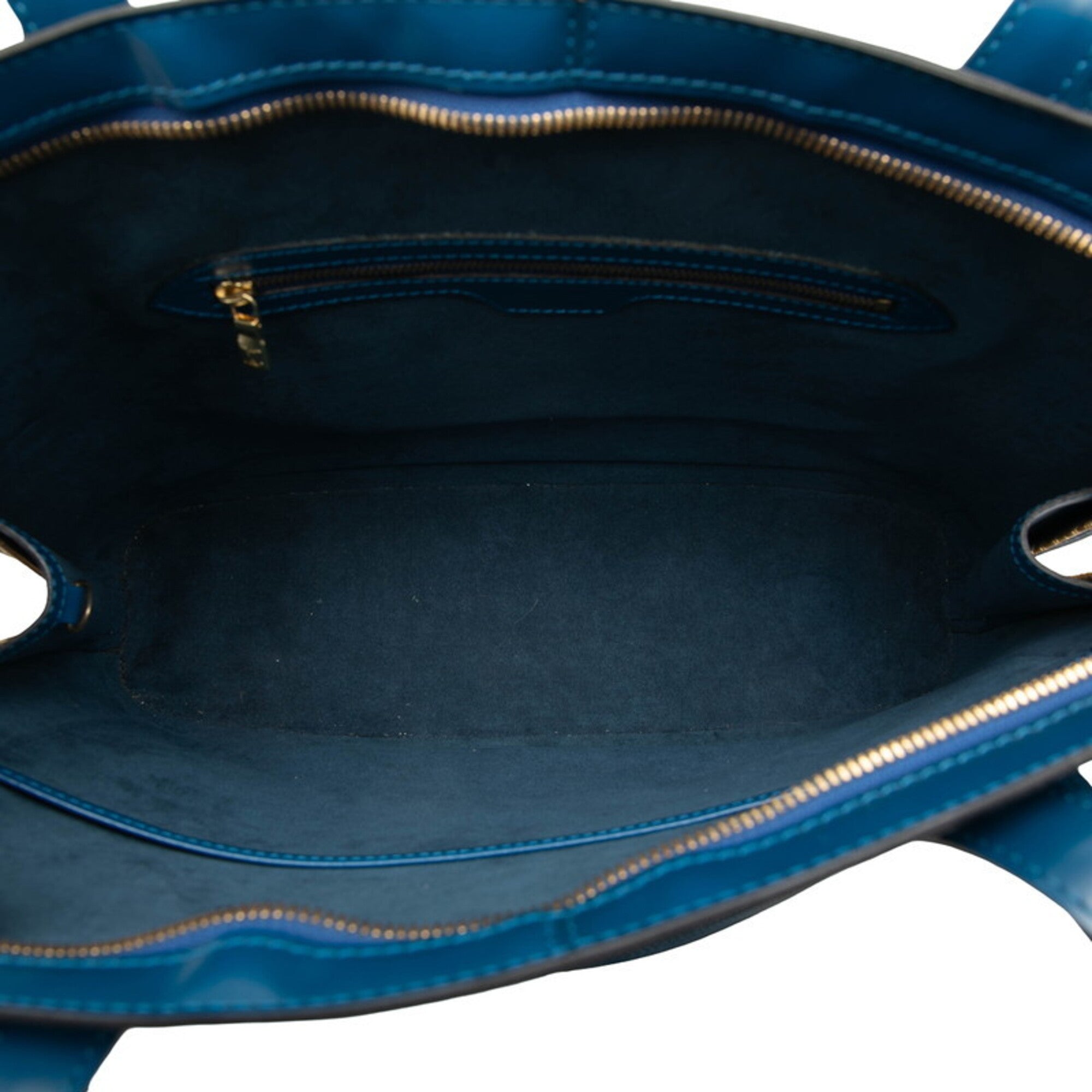 Louis Vuitton Toledo Blue Leather Shoulder Bag Tote Bag (Pre-Owned)