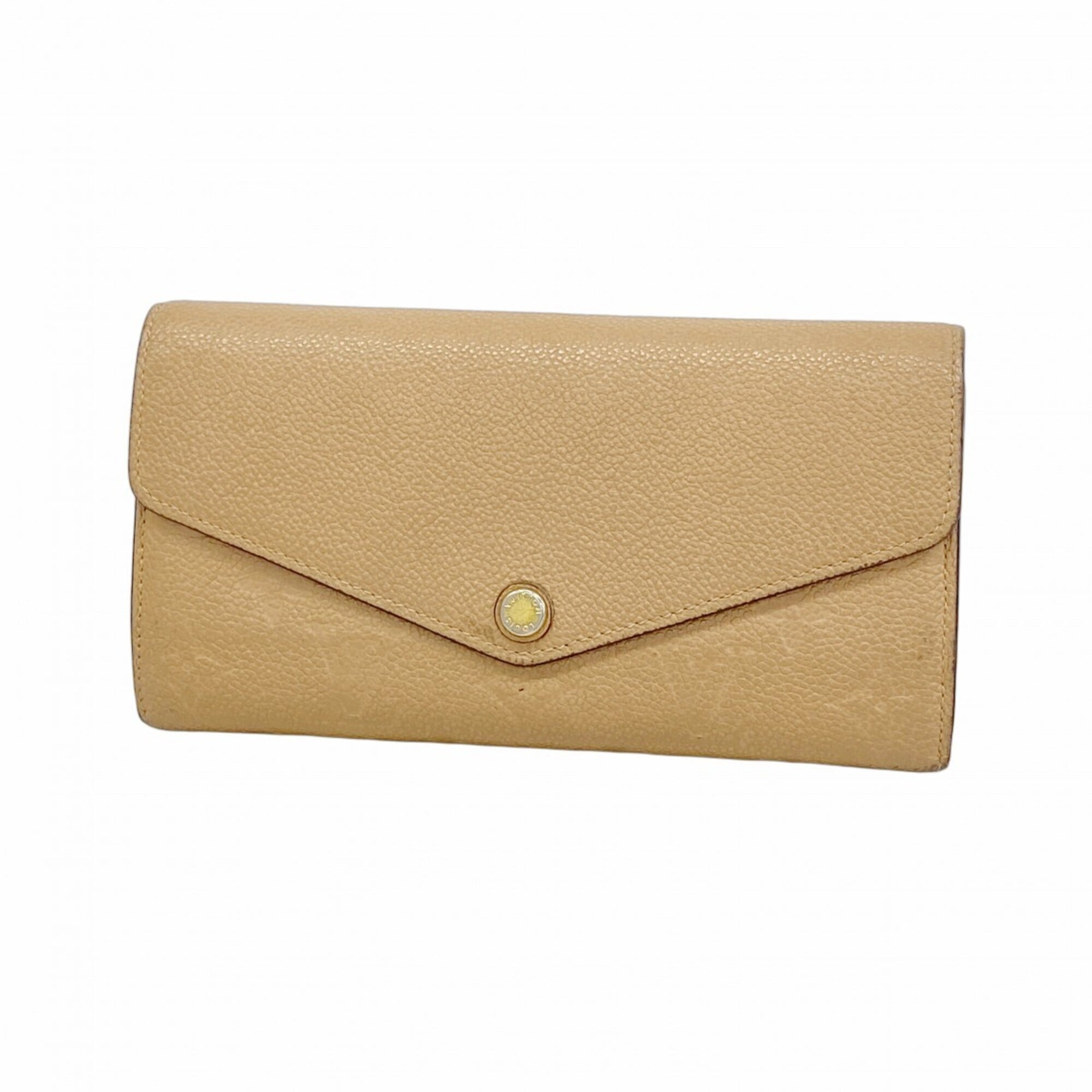 Louis Vuitton Beige Long Wallet (Bi-Fold) (Pre-Owned)