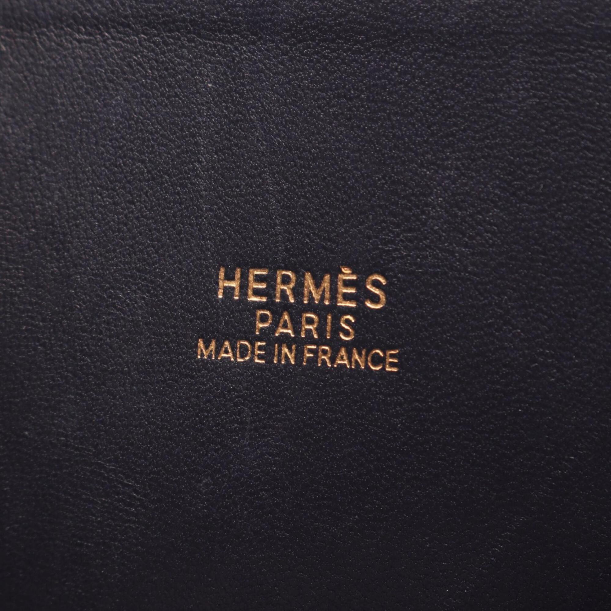 Hermes Navy Fjord Leather Leather Handbag (Pre-Owned)