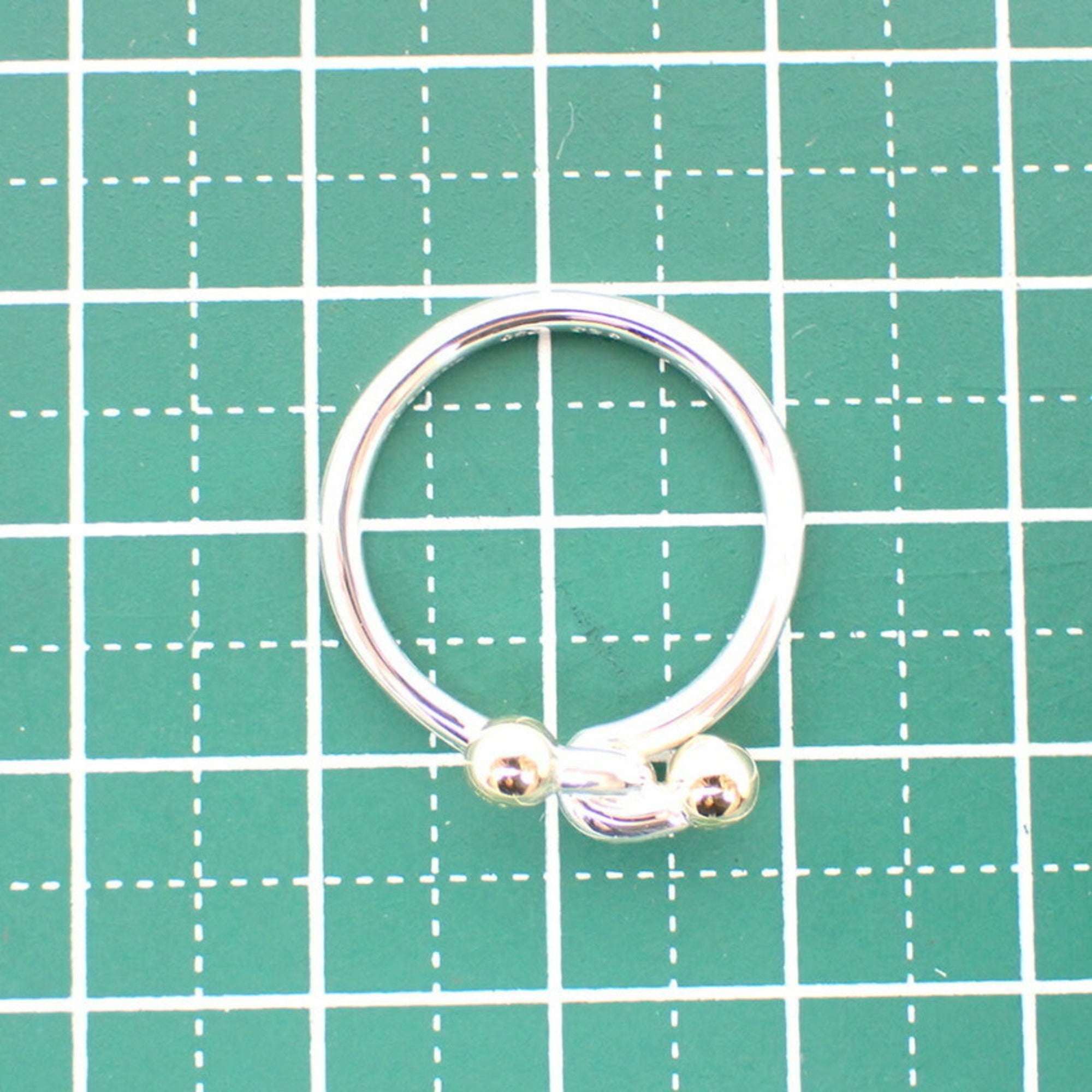 Tiffany Yellow Gold (18K) Sterling Silver 925 Band Ring (Pre-Owned)