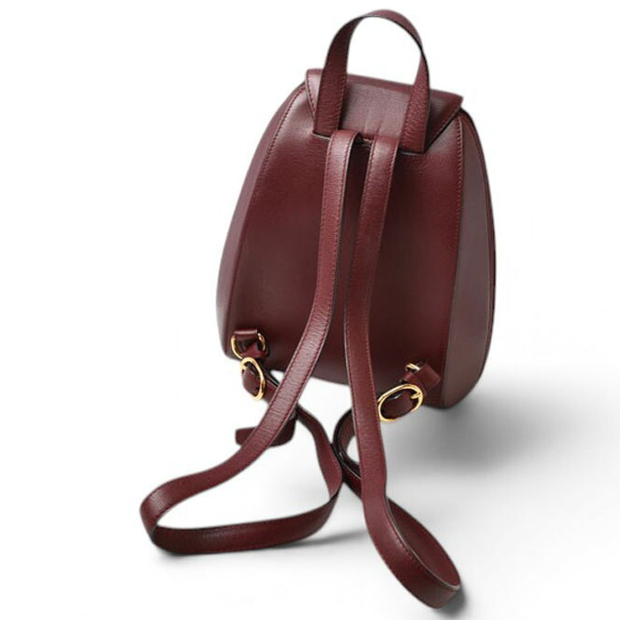 Cartier Bordeaux Leather Backpack (Pre-Owned)
