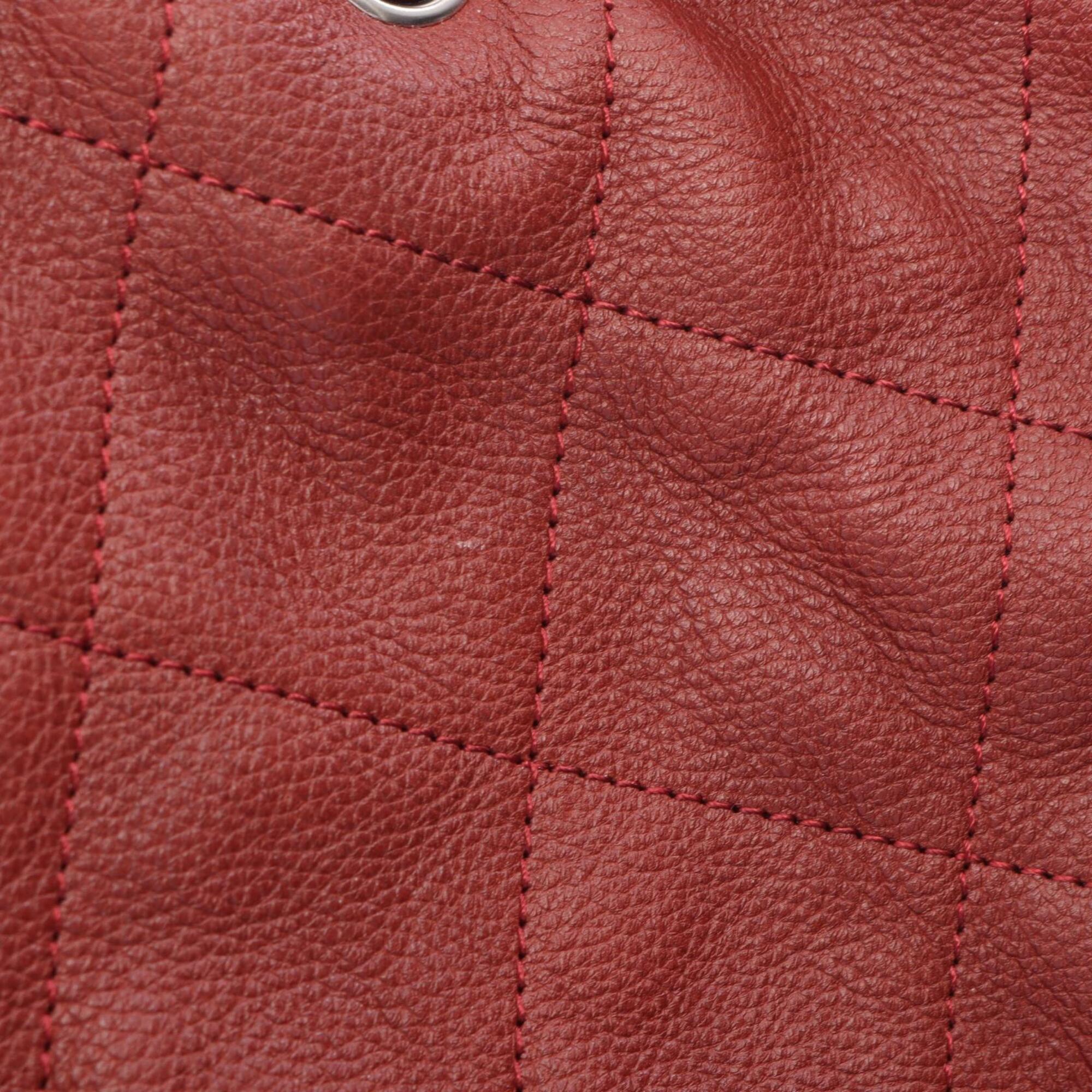 Chanel Bordeaux Grained Calfskin Backpack Handbag (Pre-Owned)