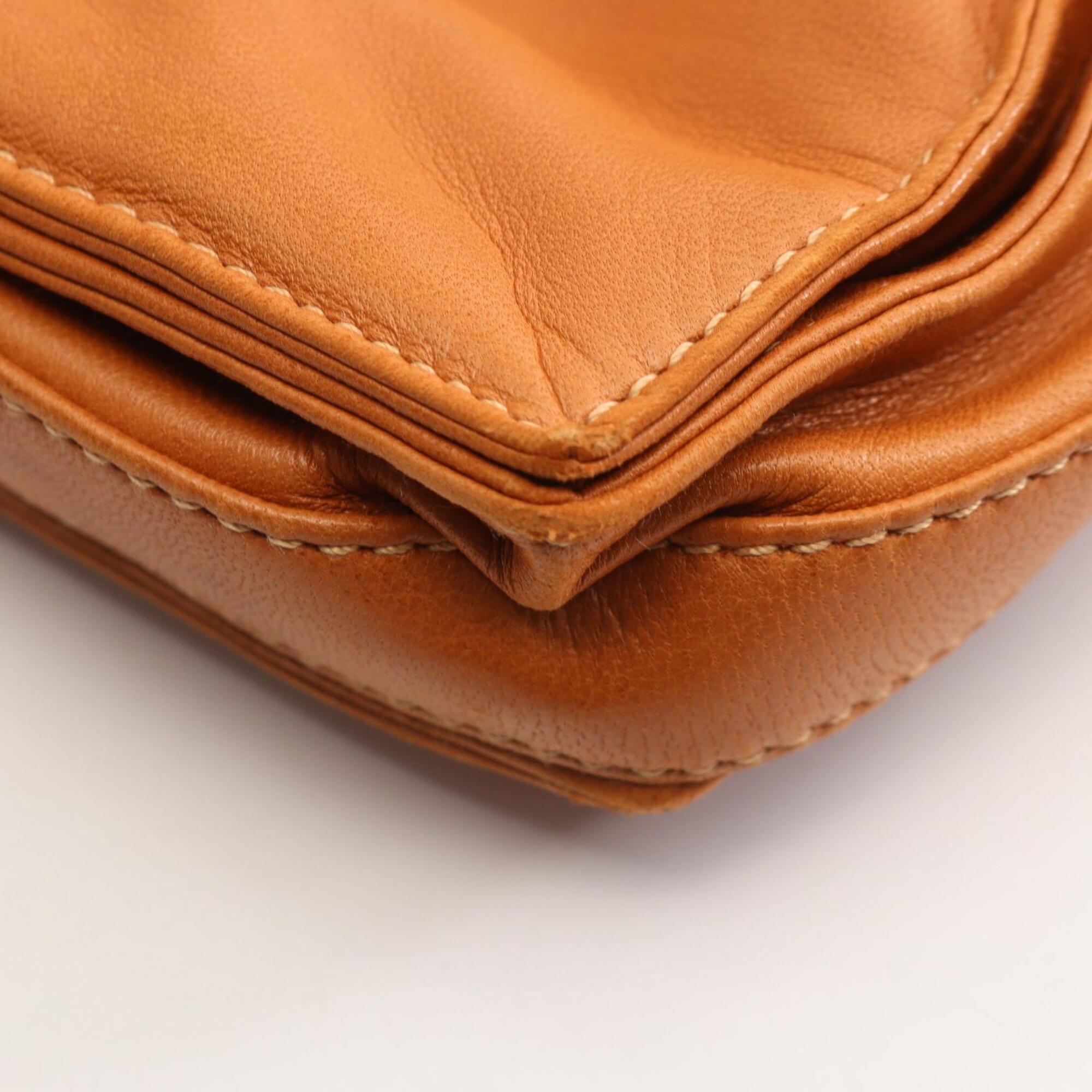 Loewe Brown Leather Handbag Shoulder Bag (Pre-Owned)
