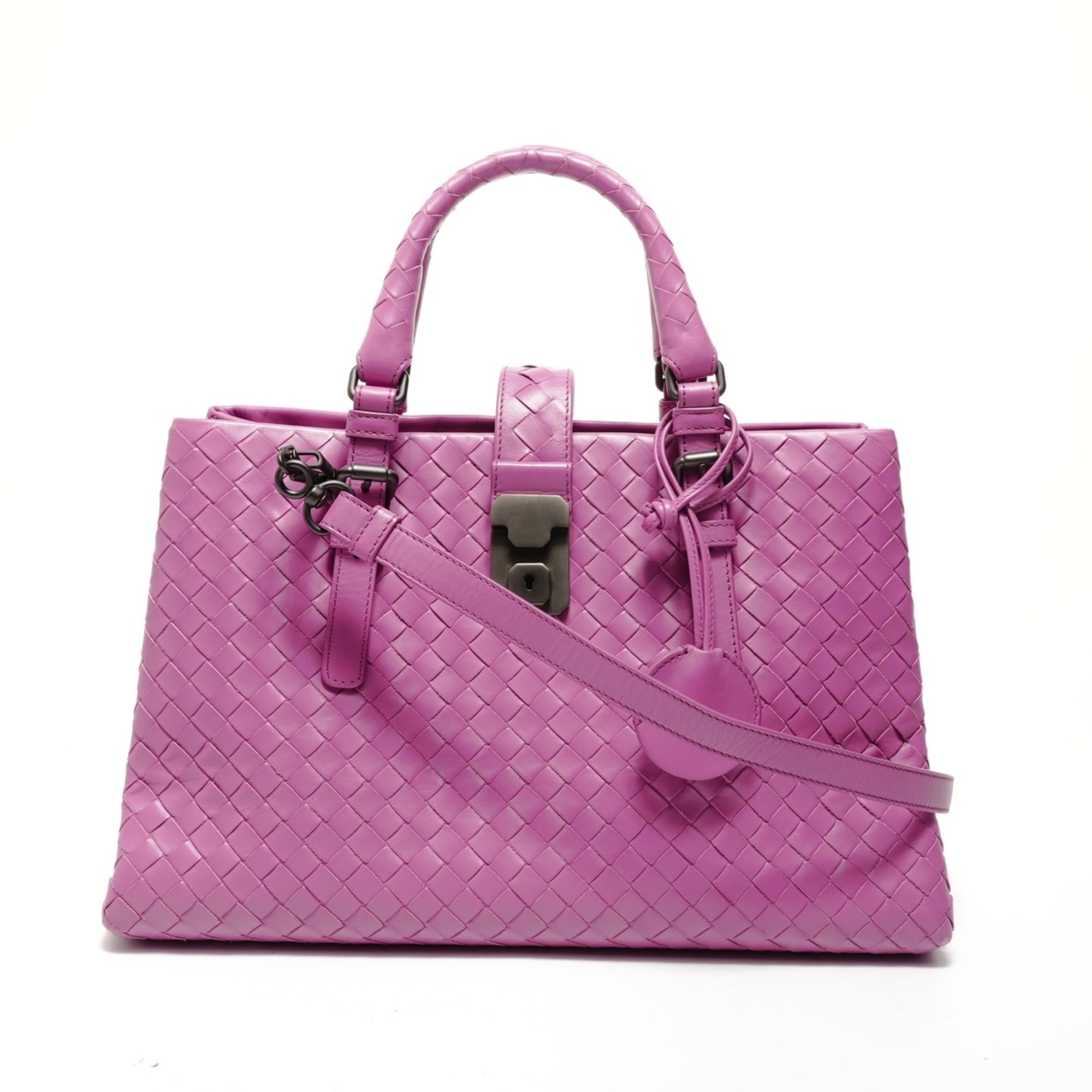 Bottega Veneta Purple Intrecciato Handbag (Pre-Owned)