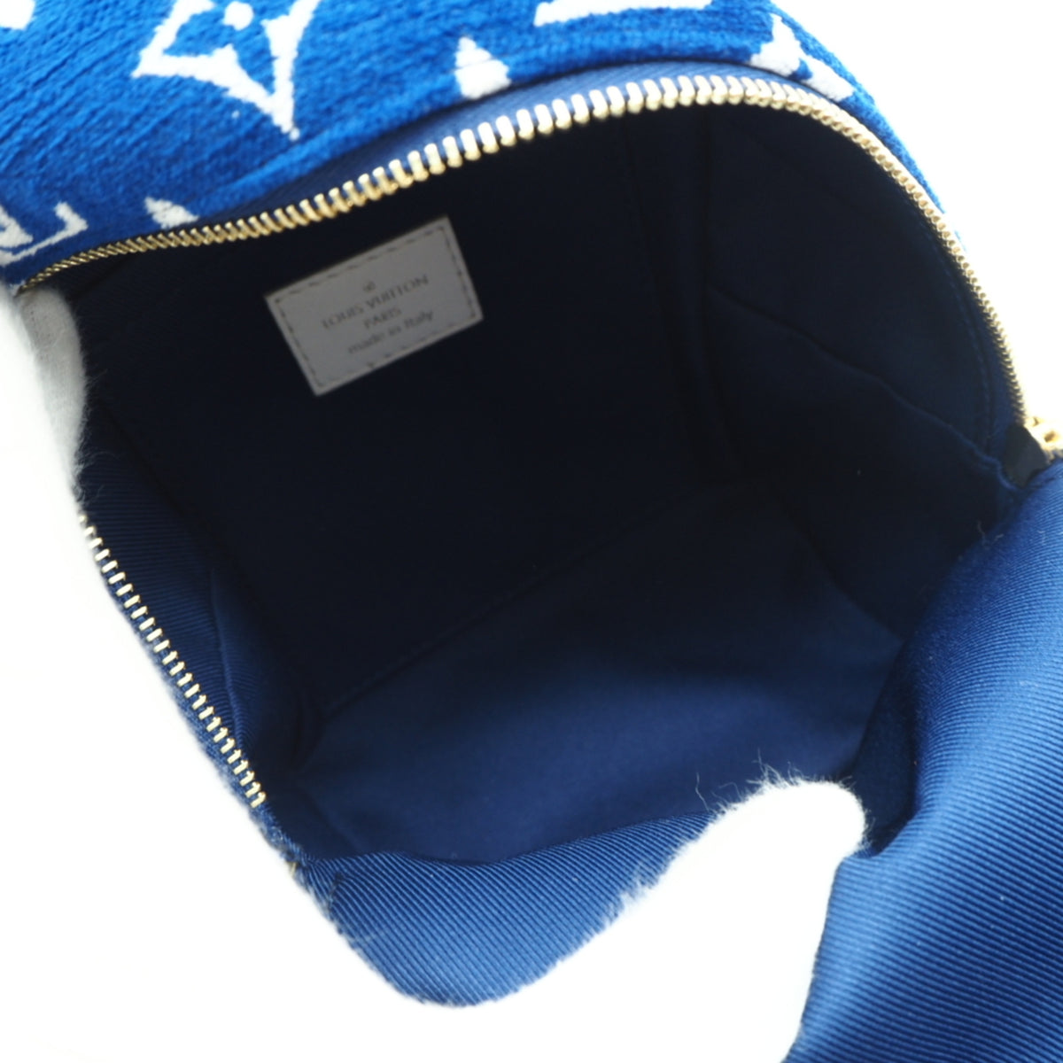 Louis Vuitton Blue White Jacquard Velvet Backpack (Pre-Owned)