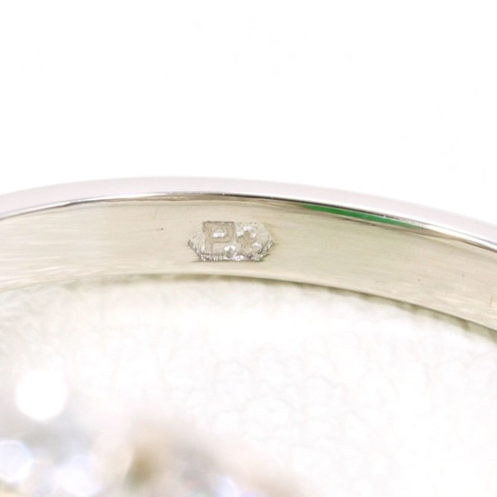 Unbranded Green Platinum Platinum Band Ring (Pre-Owned)