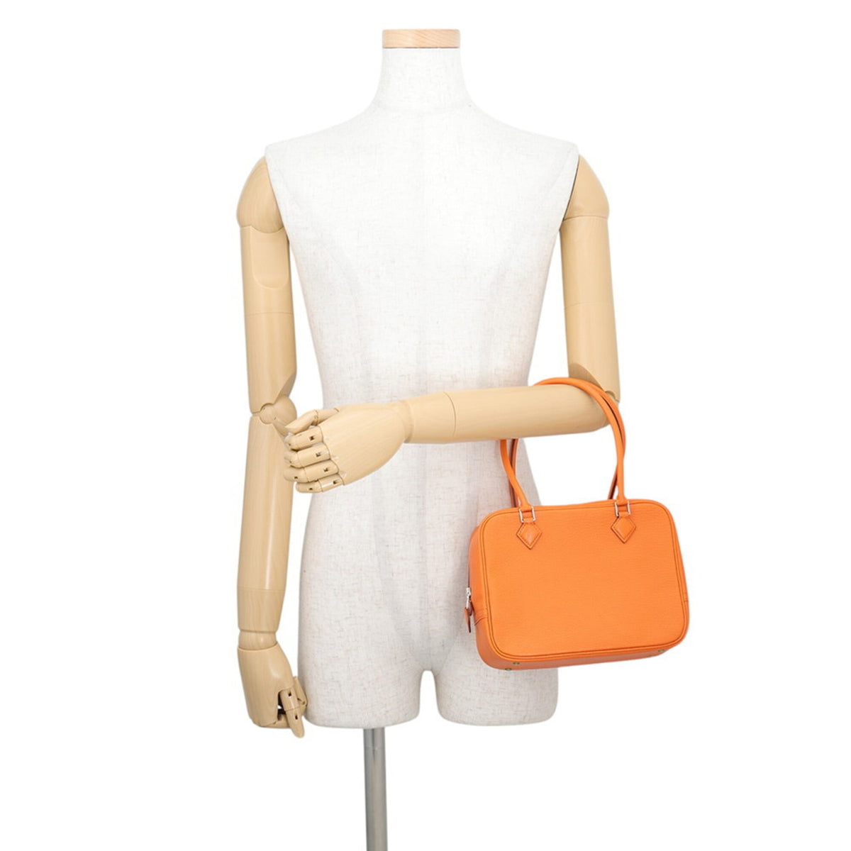 Hermes Plume Orange Chevre Leather Handbag (Pre-Owned)