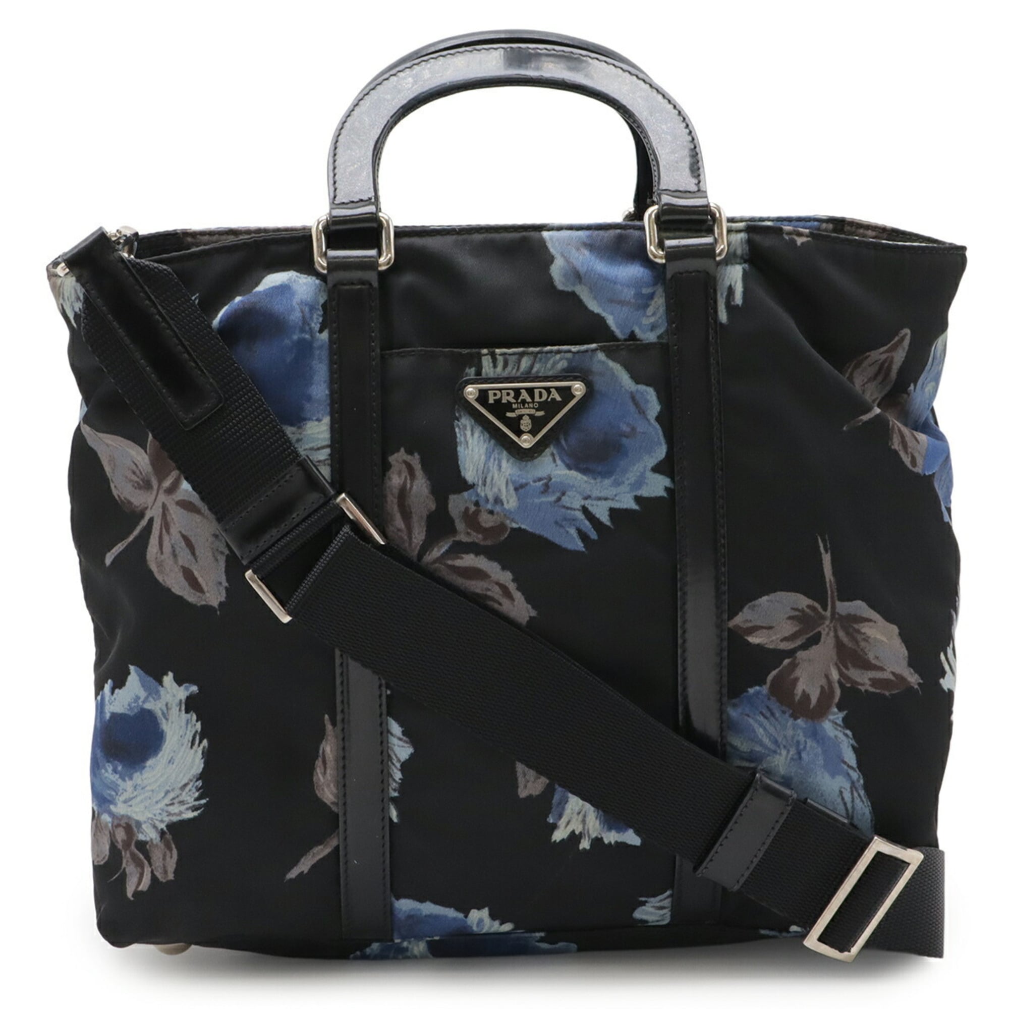 Prada Black Nylon Handbag Shoulder Bag Tote Bag (Pre-Owned)