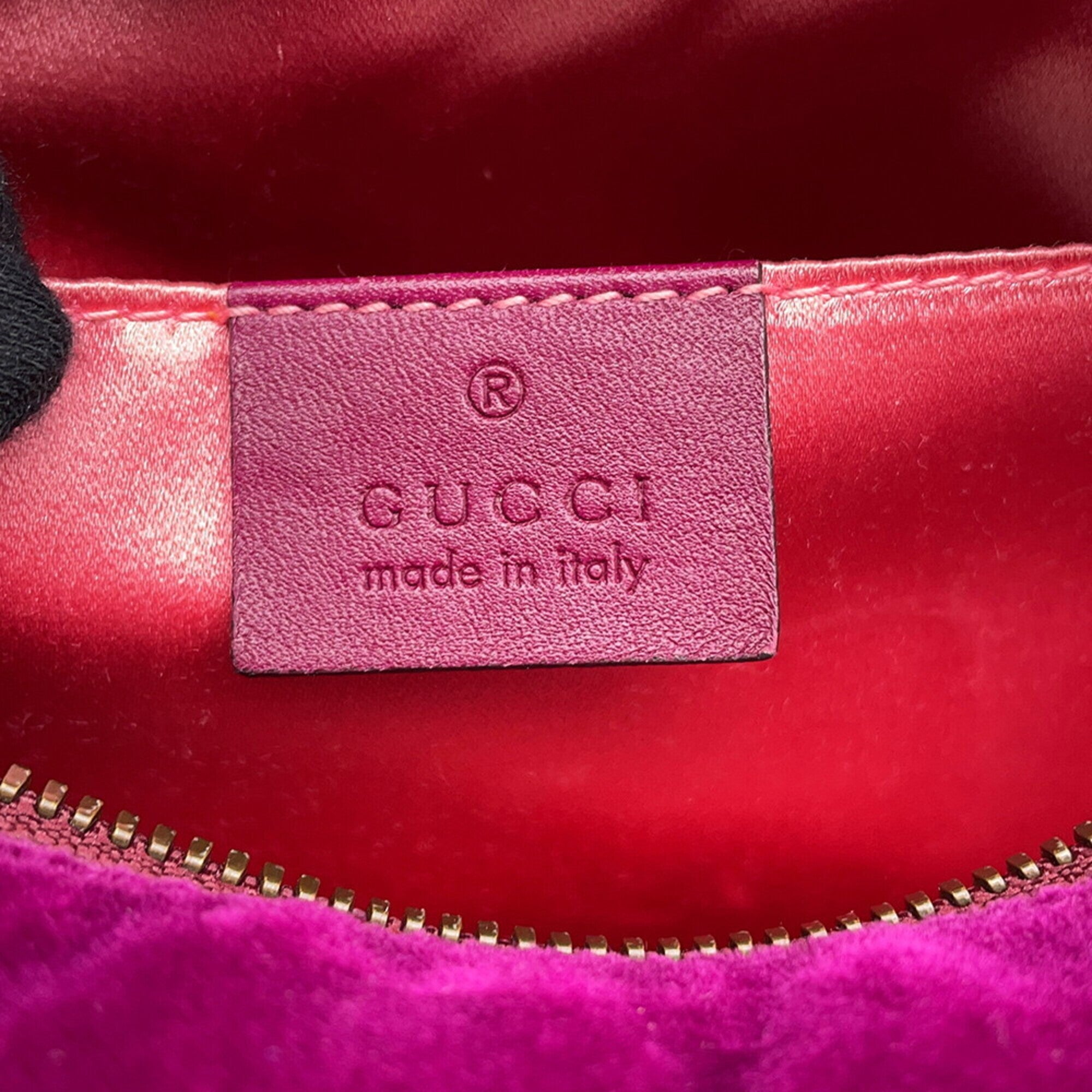 Gucci Gg Marmont Purple Velvet Handbag Shoulder Bag (Pre-Owned)