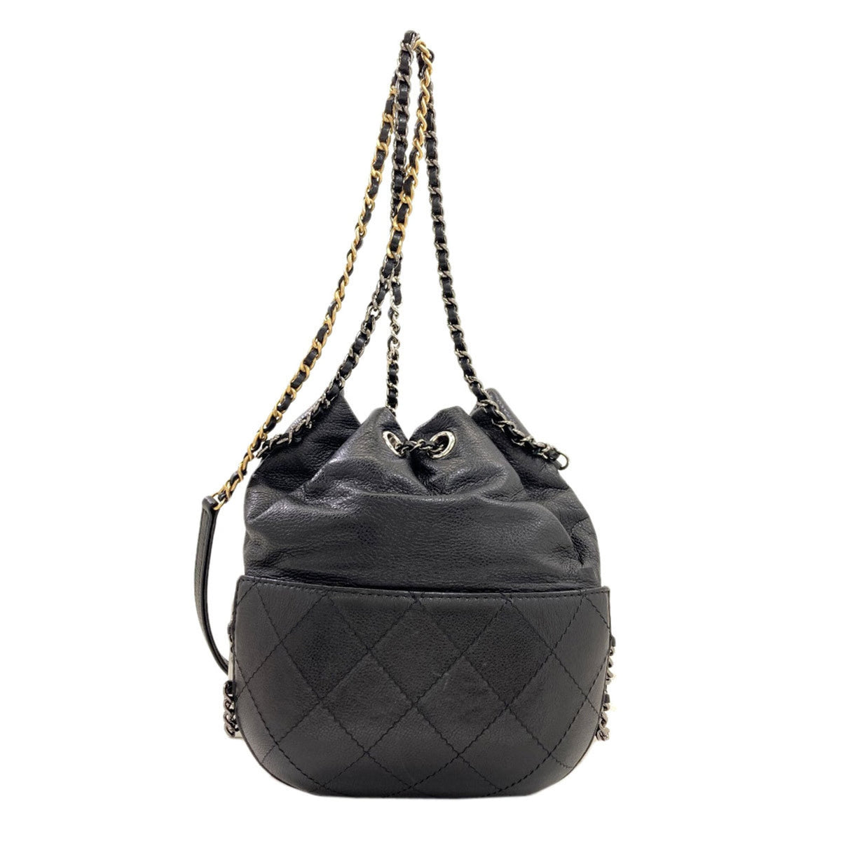 Chanel Gabriel Black Leather Shoulder Bag (Pre-Owned)